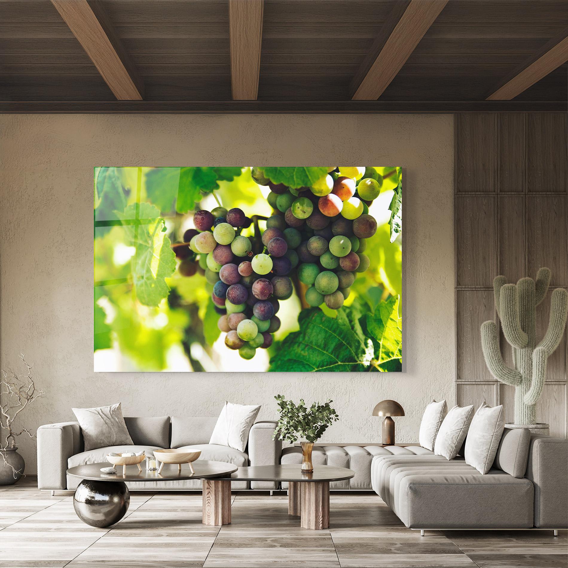 Glasbild Green Grapes mockup 8