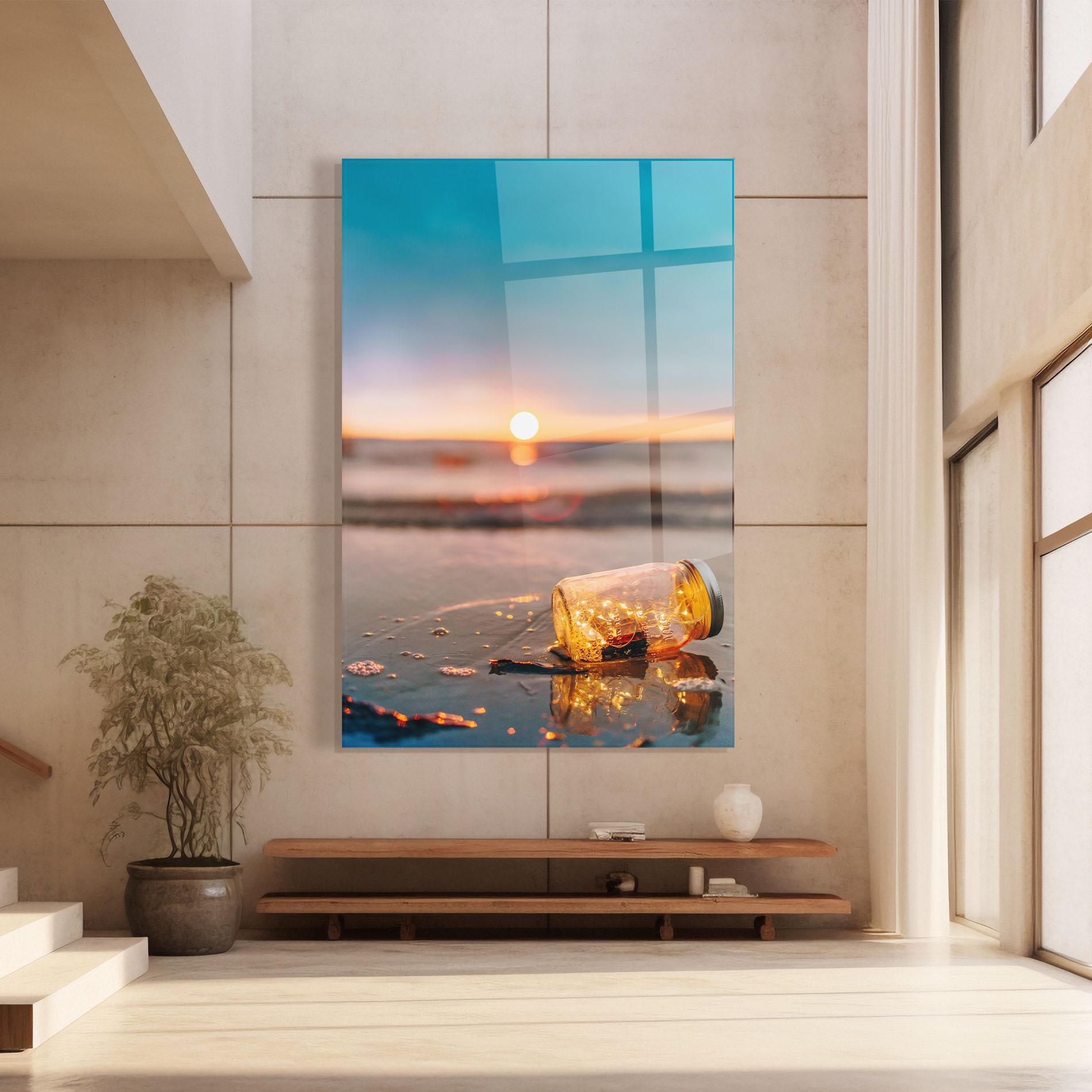 Glasbild Jar With Lights mockup 8