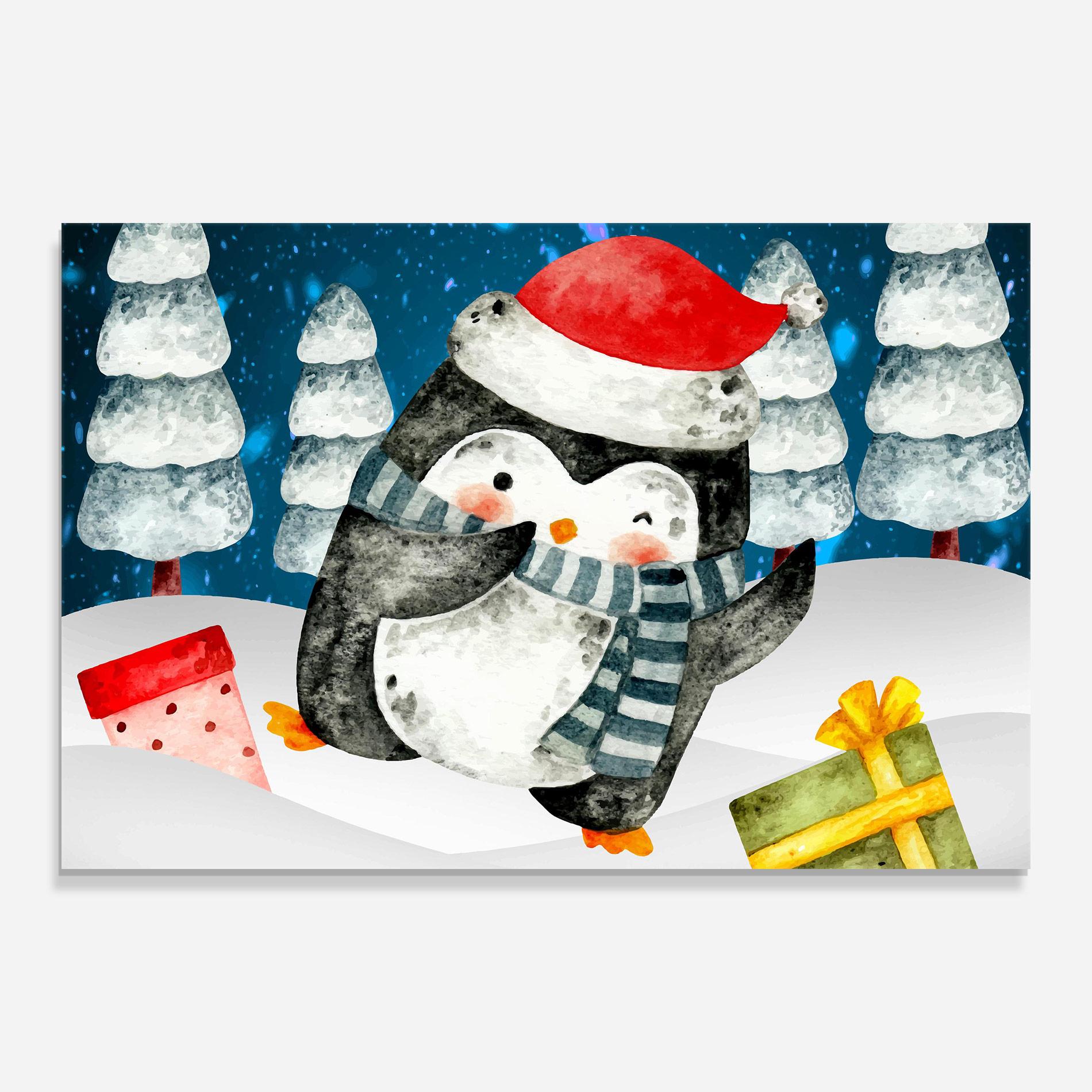 Glasbild Blue Pinguin mockup 0