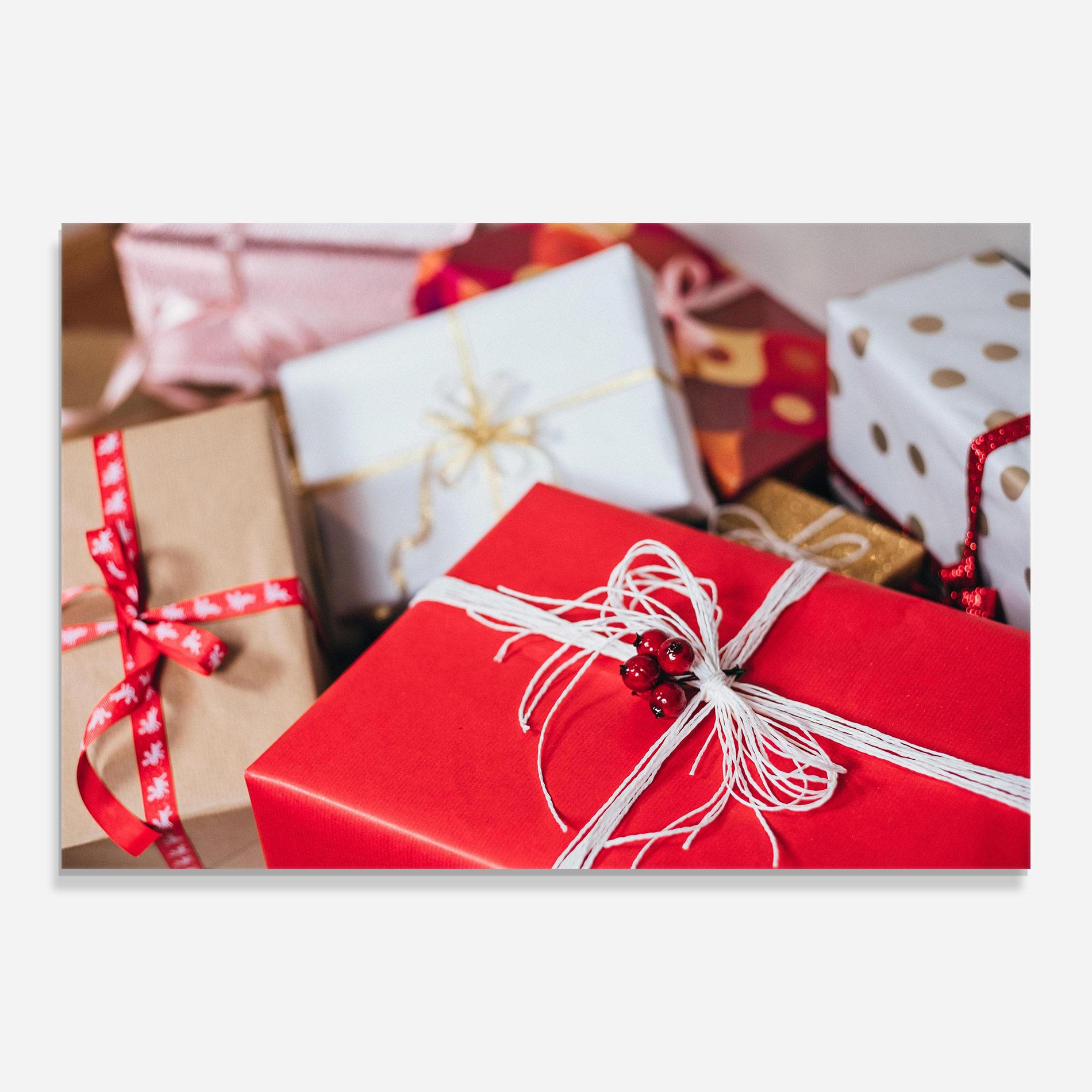 Glasbild Christmas Gifts mockup 0