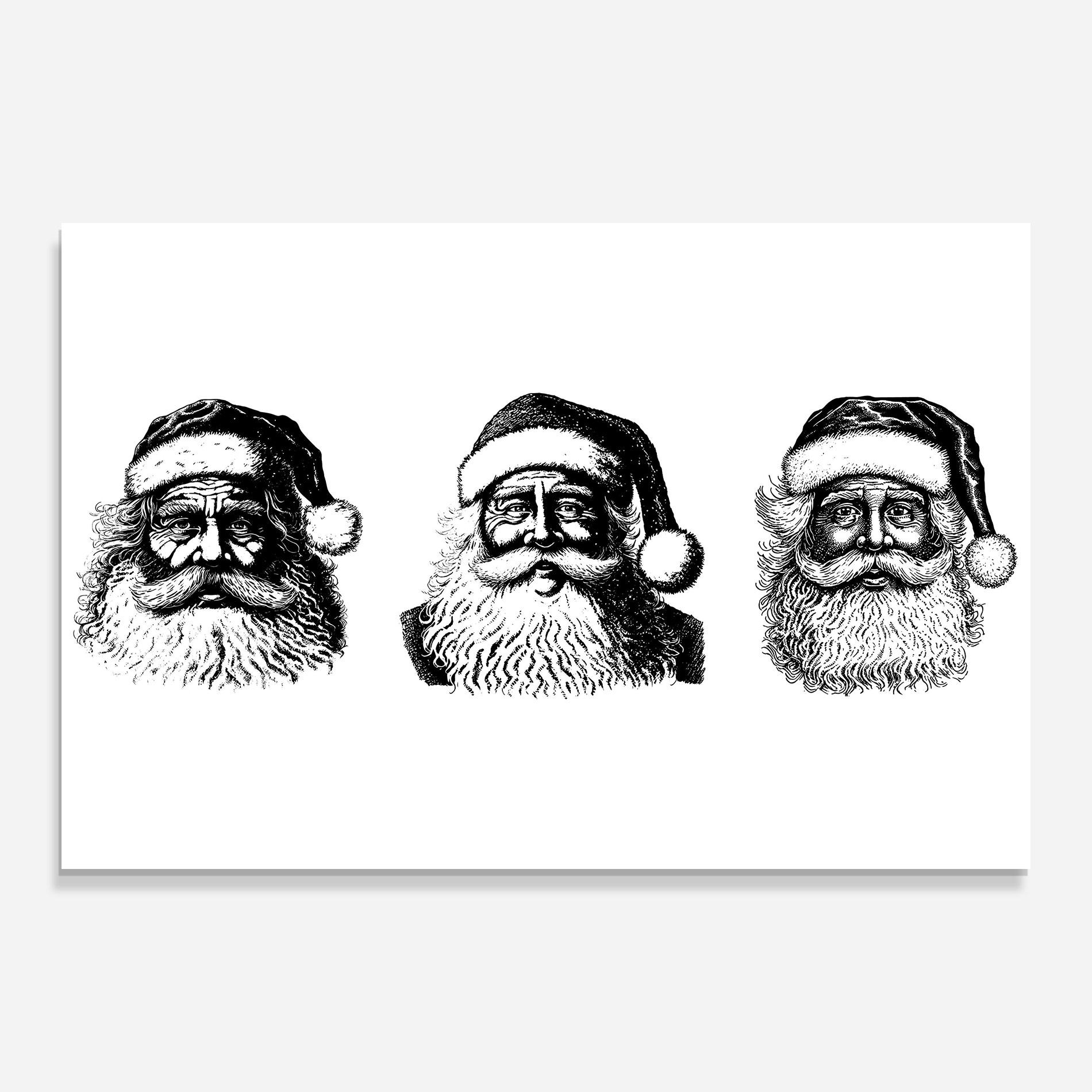 Glasbild Santa Draw mockup 0