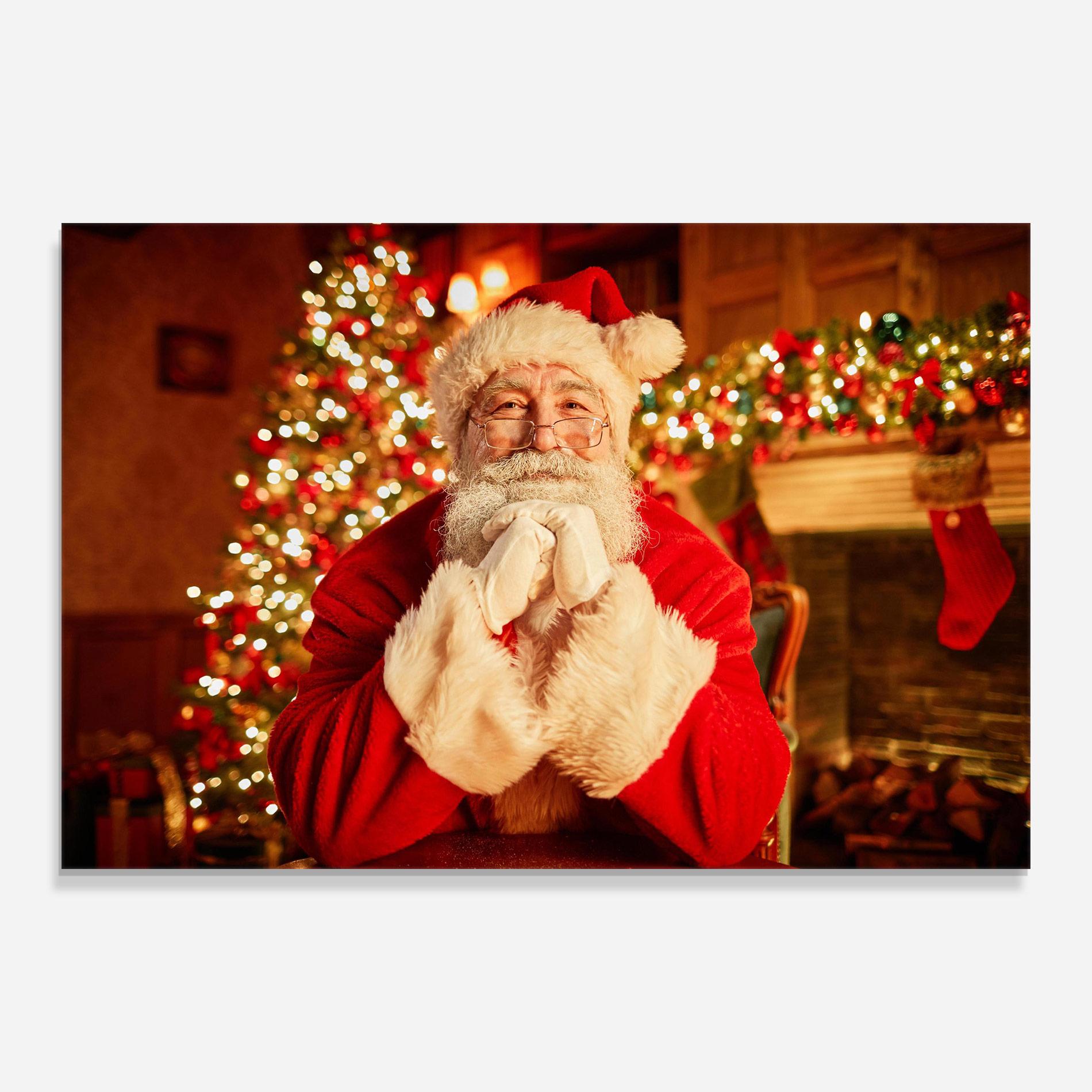 Glasbild Traditional Santa mockup 0