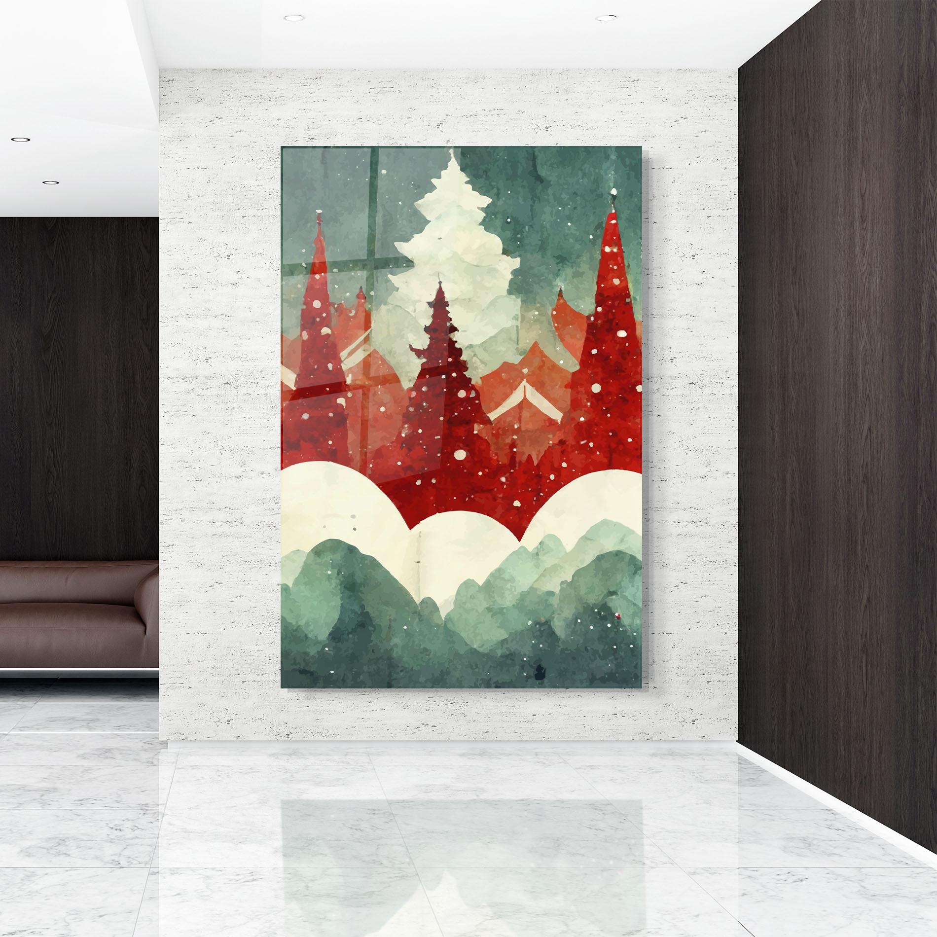 Glasbild Christmas Landscape mockup 9