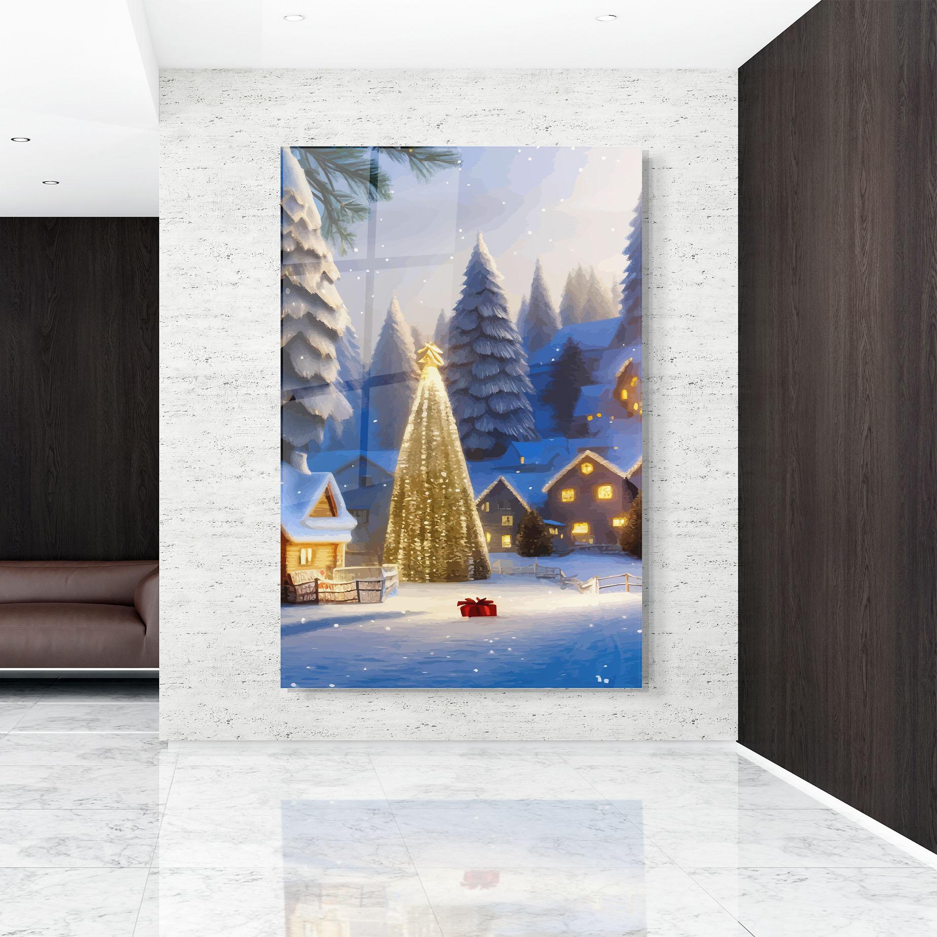 Glasbild Fairy Tale Christmas House mockup 9