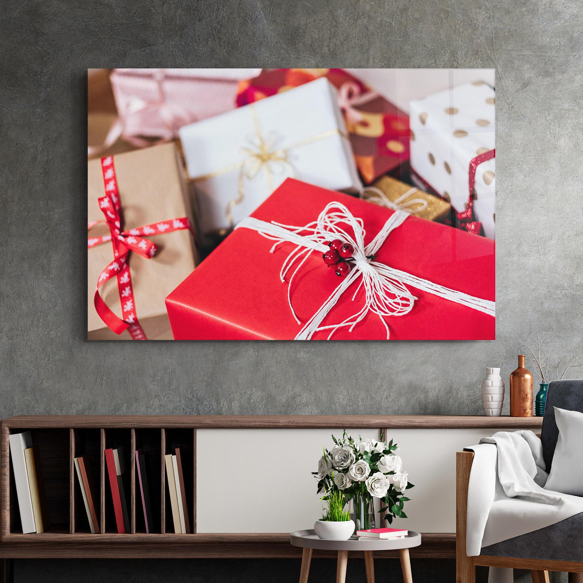 Glasbild Christmas Gifts mockup 2