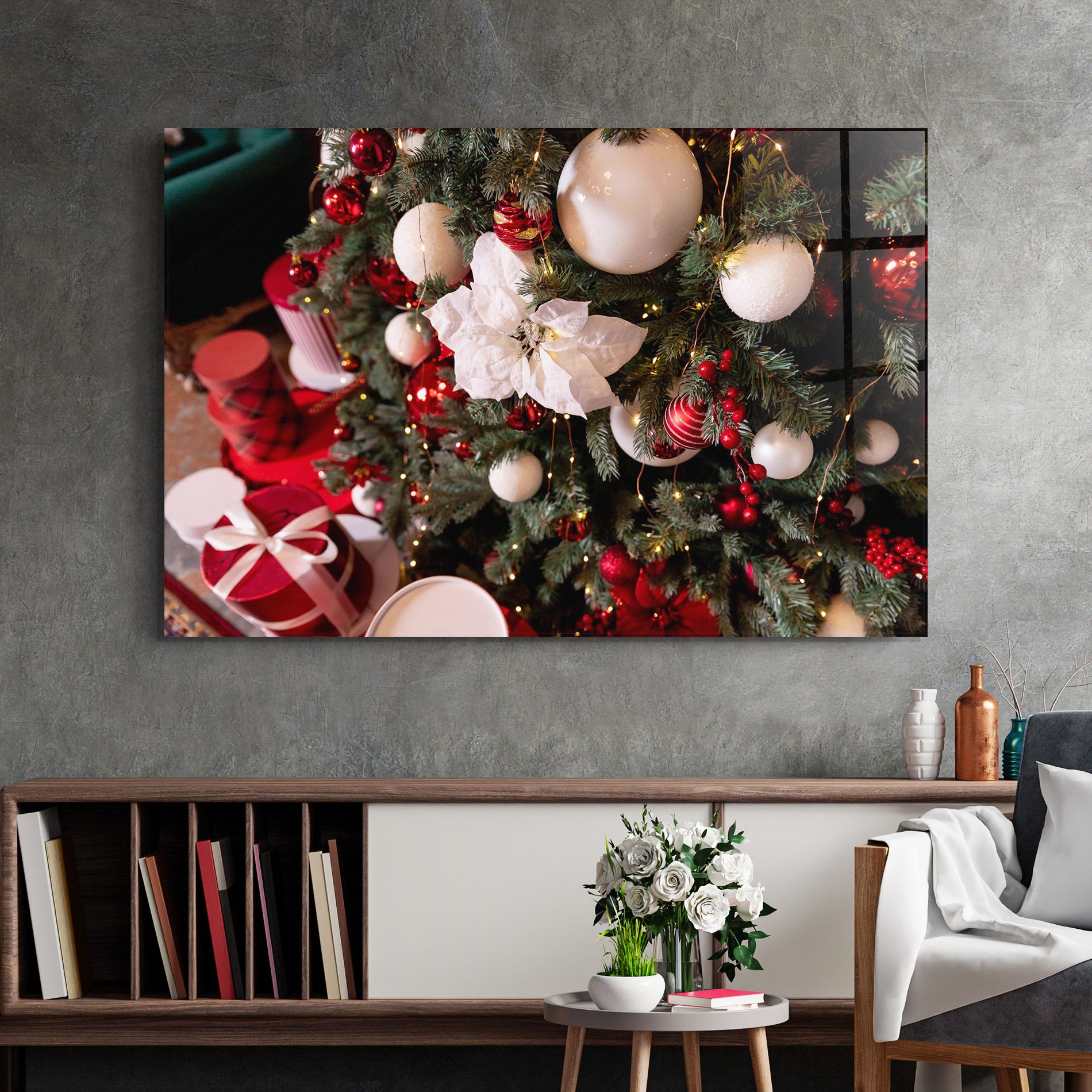 Colourful Christmas Baubles mockup 2