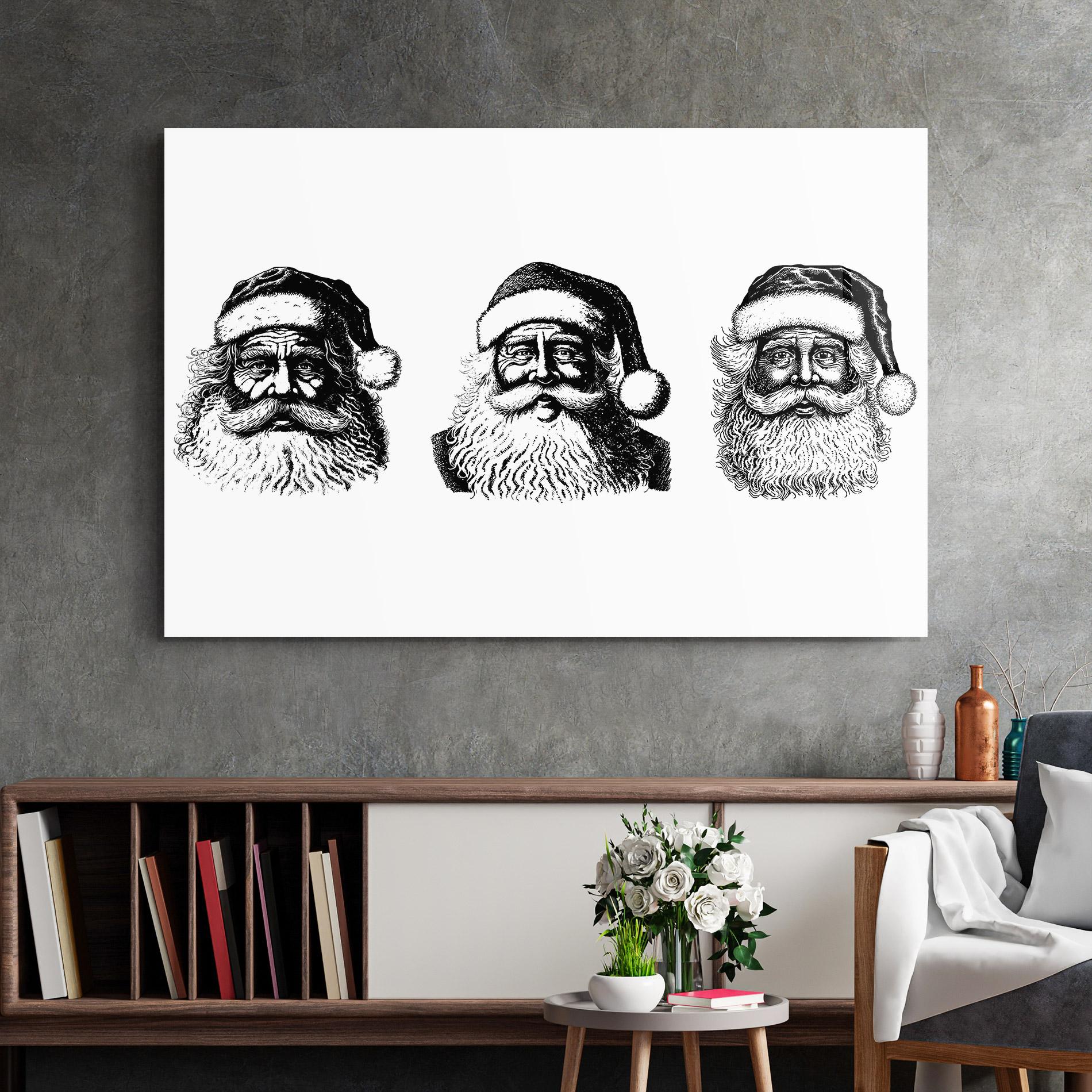 Glasbild Santa Draw mockup 2