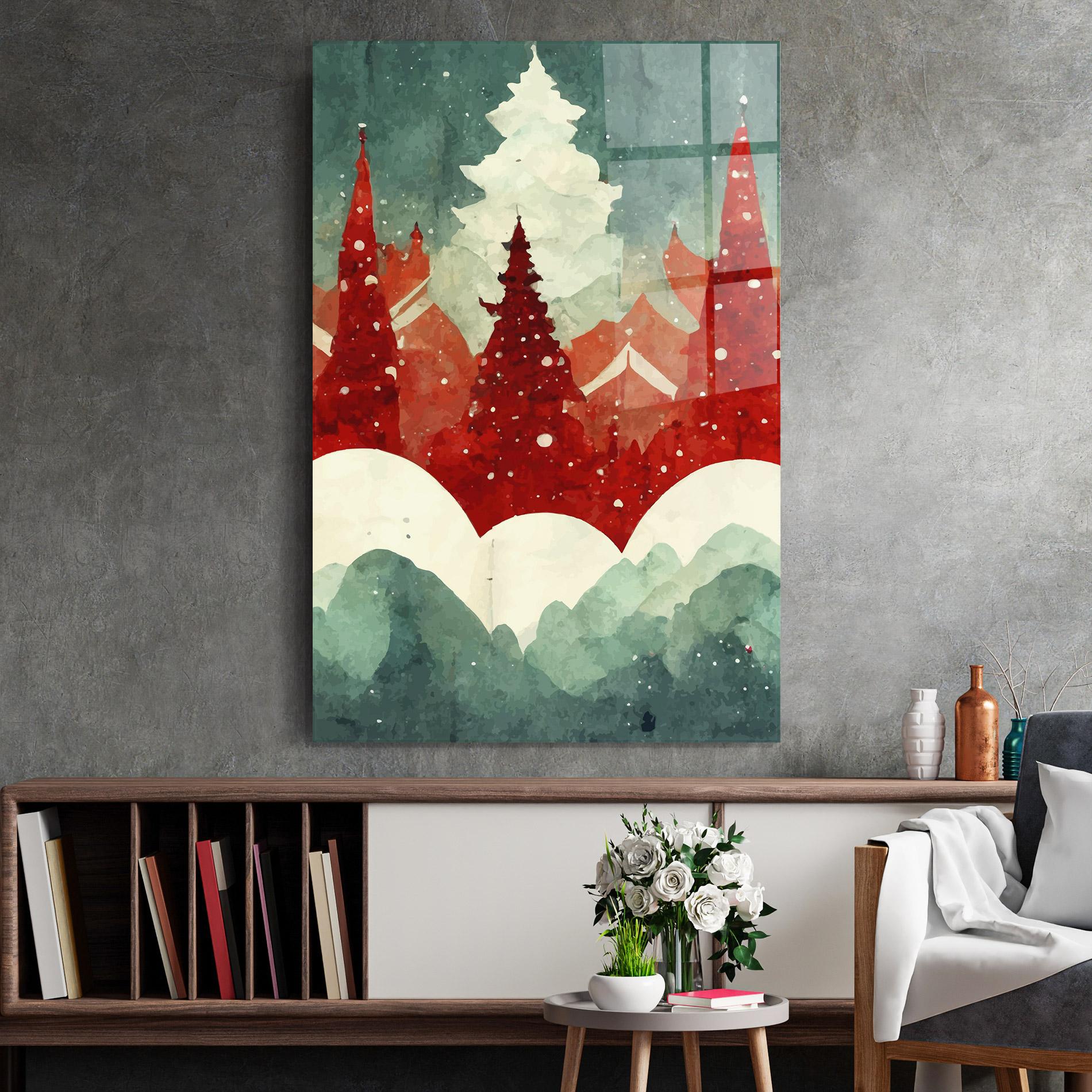 Glasbild Christmas Landscape mockup 2