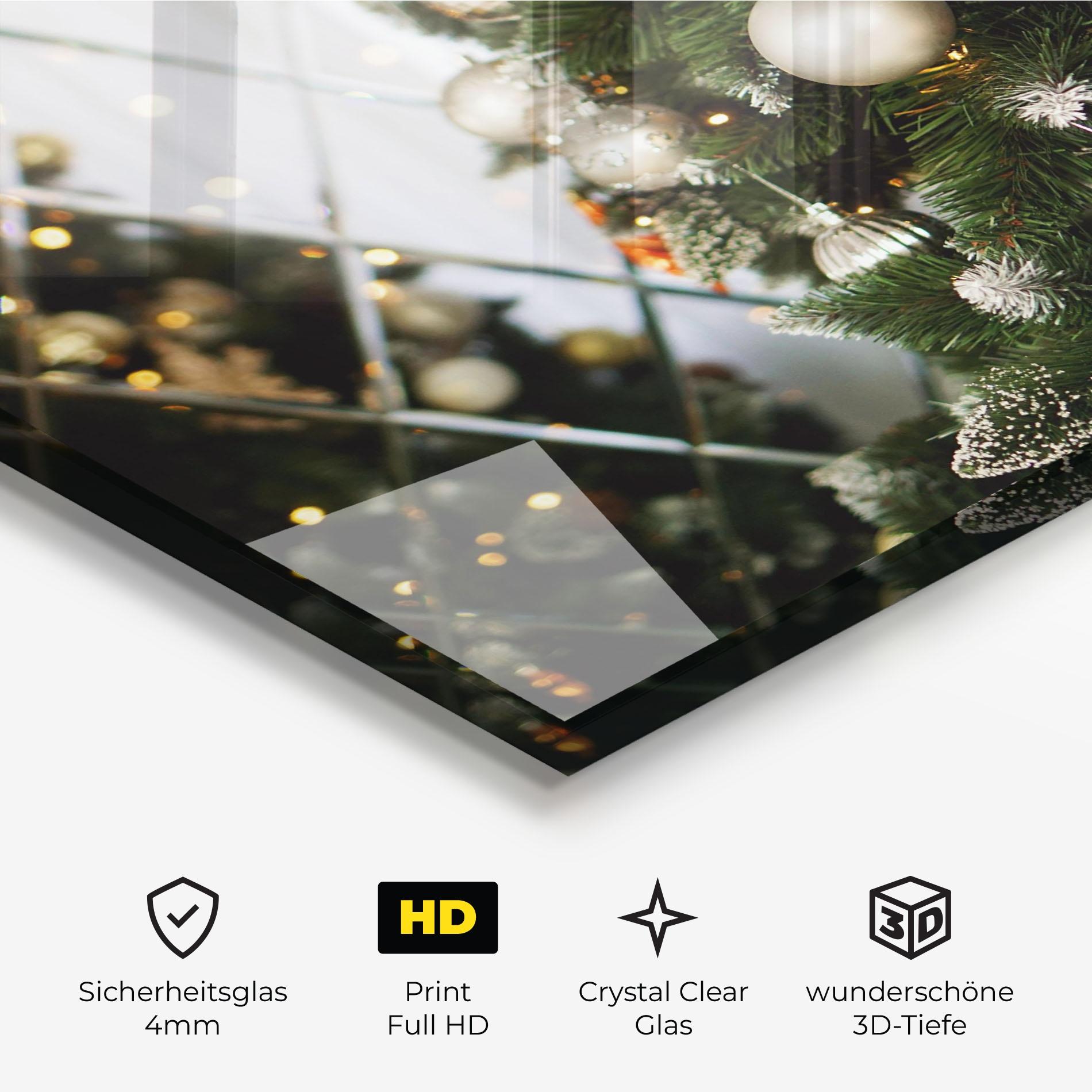 Glasbild Christmas Decor Tree mockup 3