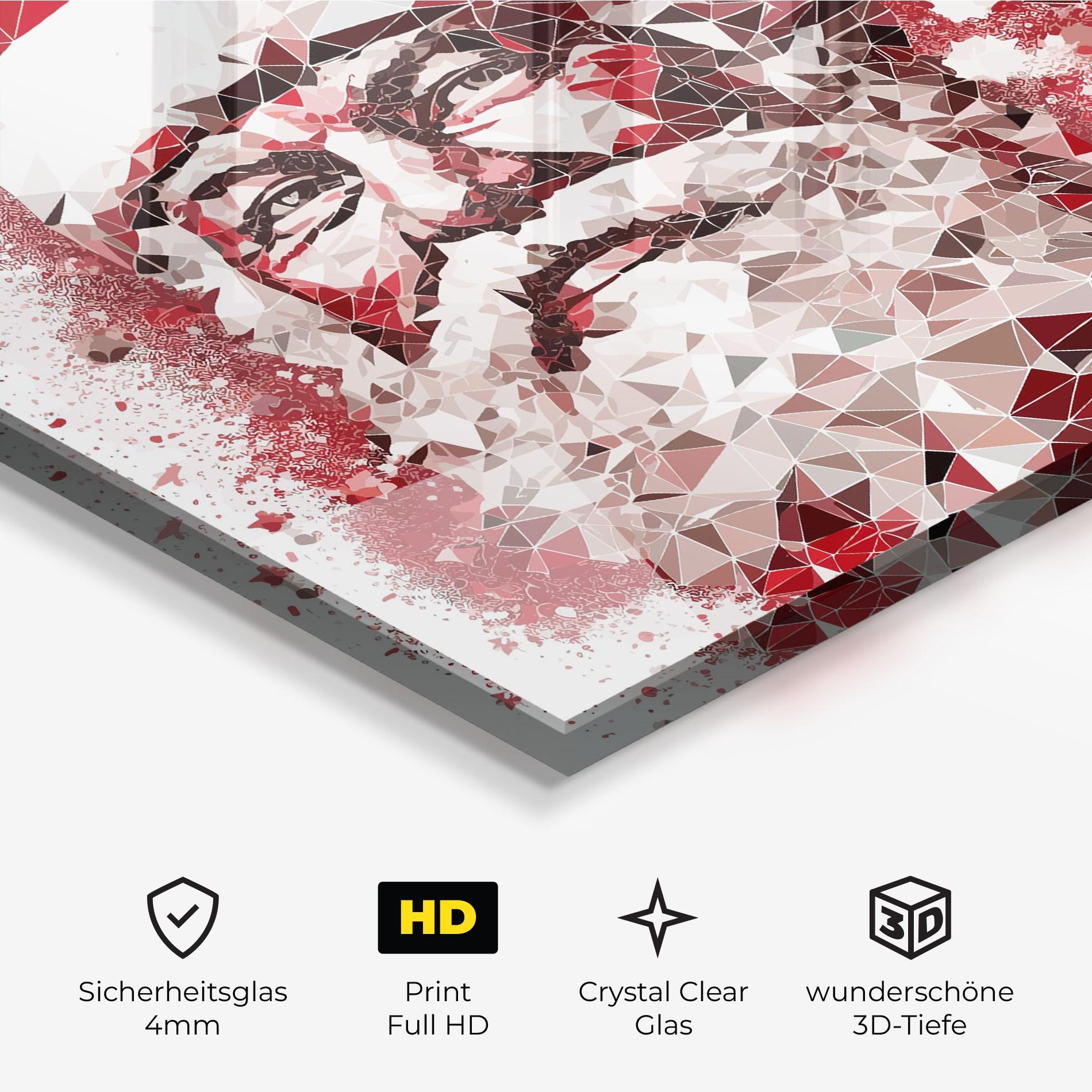 Glasbild Red Santa Art mockup 3