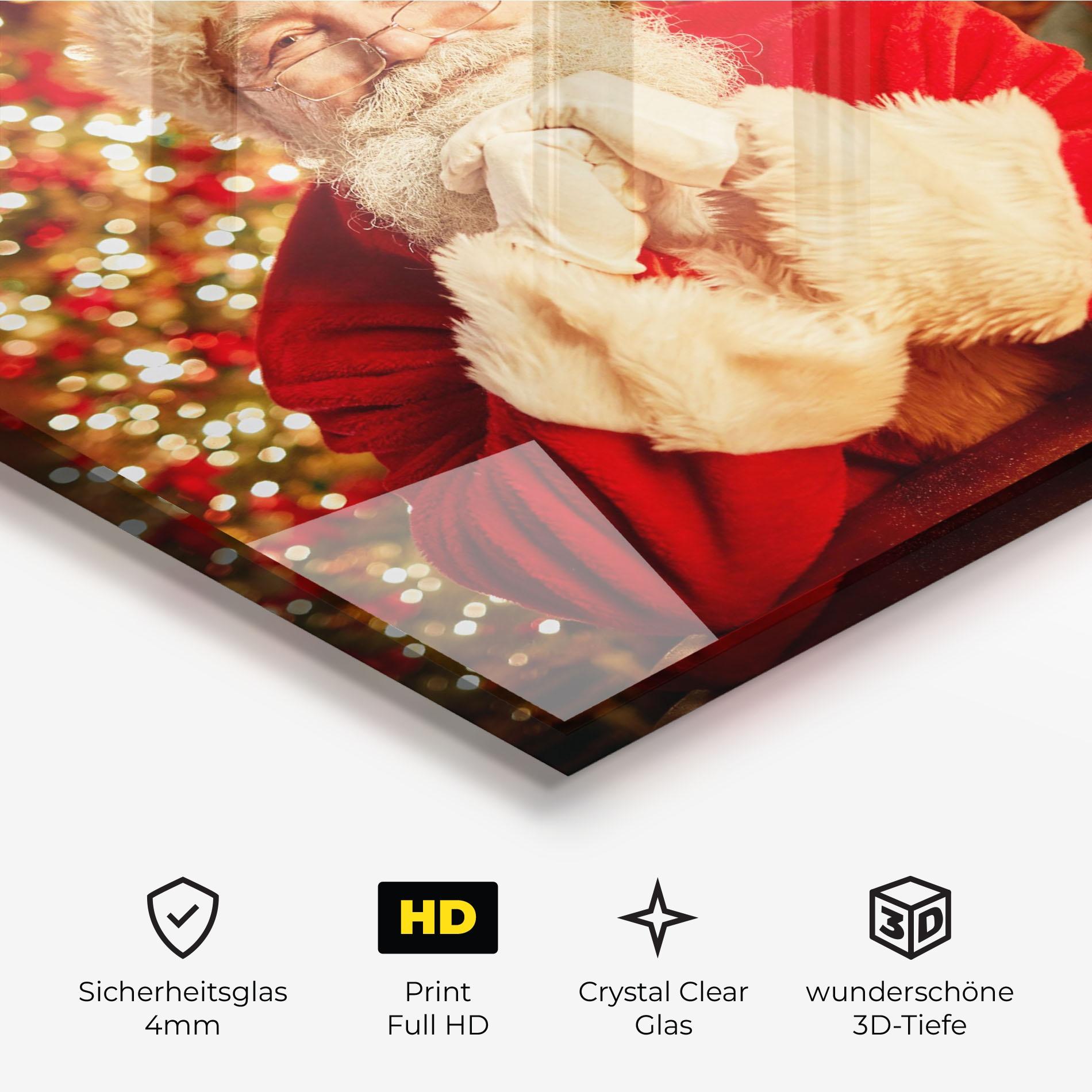 Glasbild Traditional Santa mockup 3