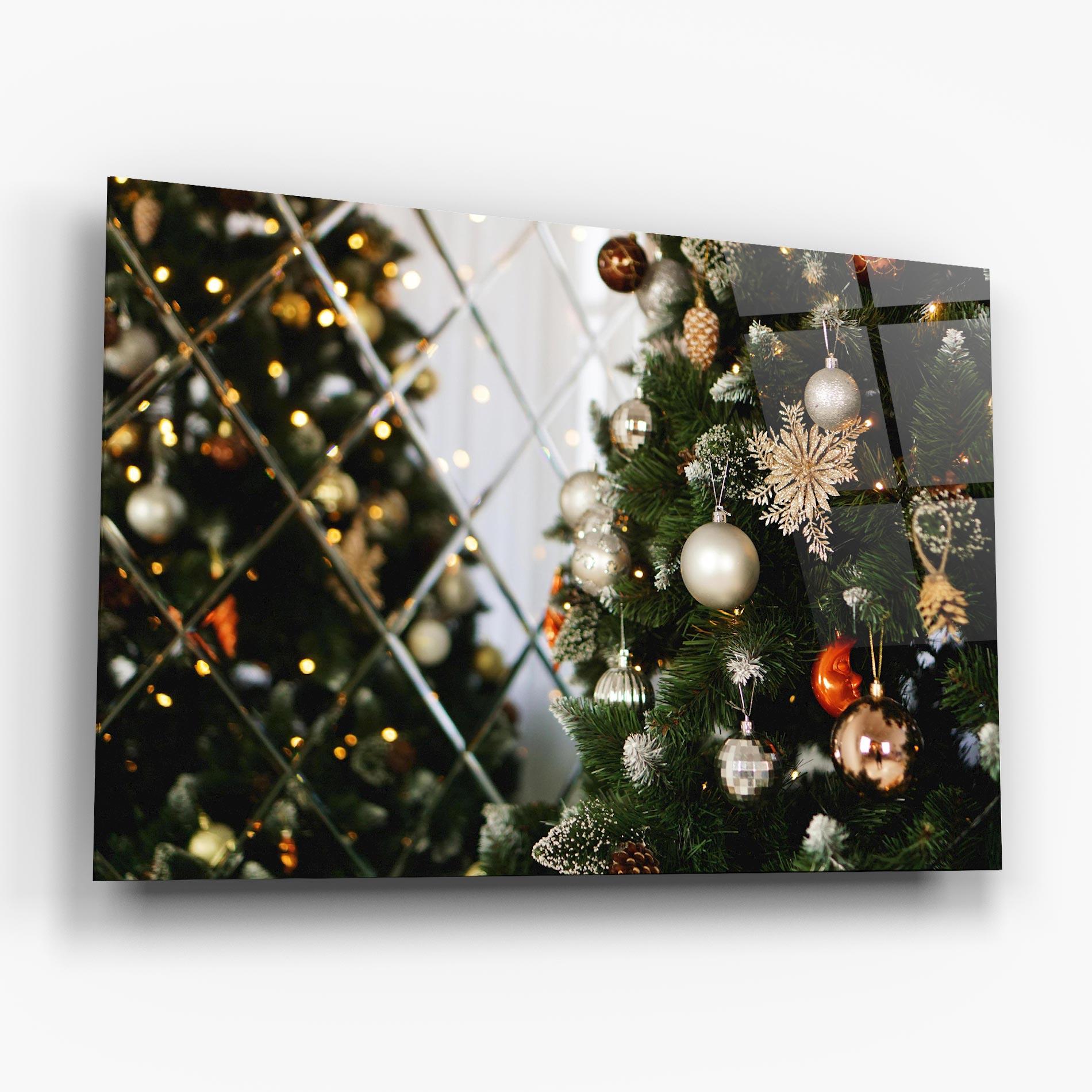 Glasbild Christmas Decor Tree mockup 6