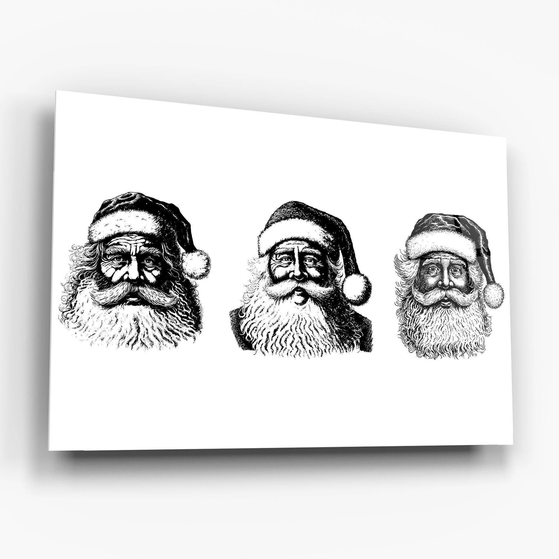 Glasbild Santa Draw mockup 6