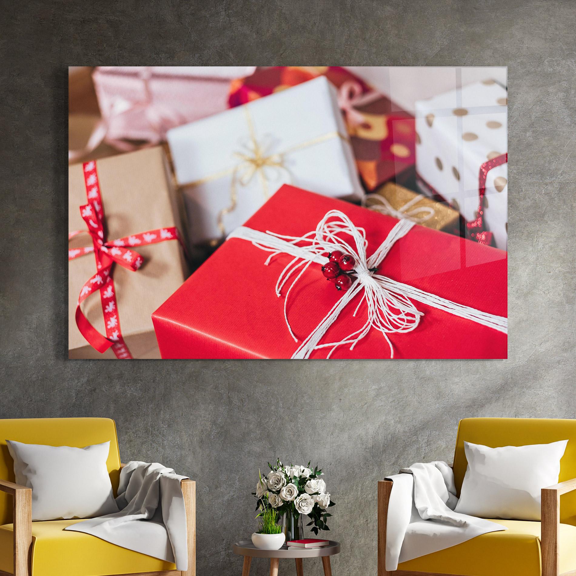 Glasbild Christmas Gifts mockup 4