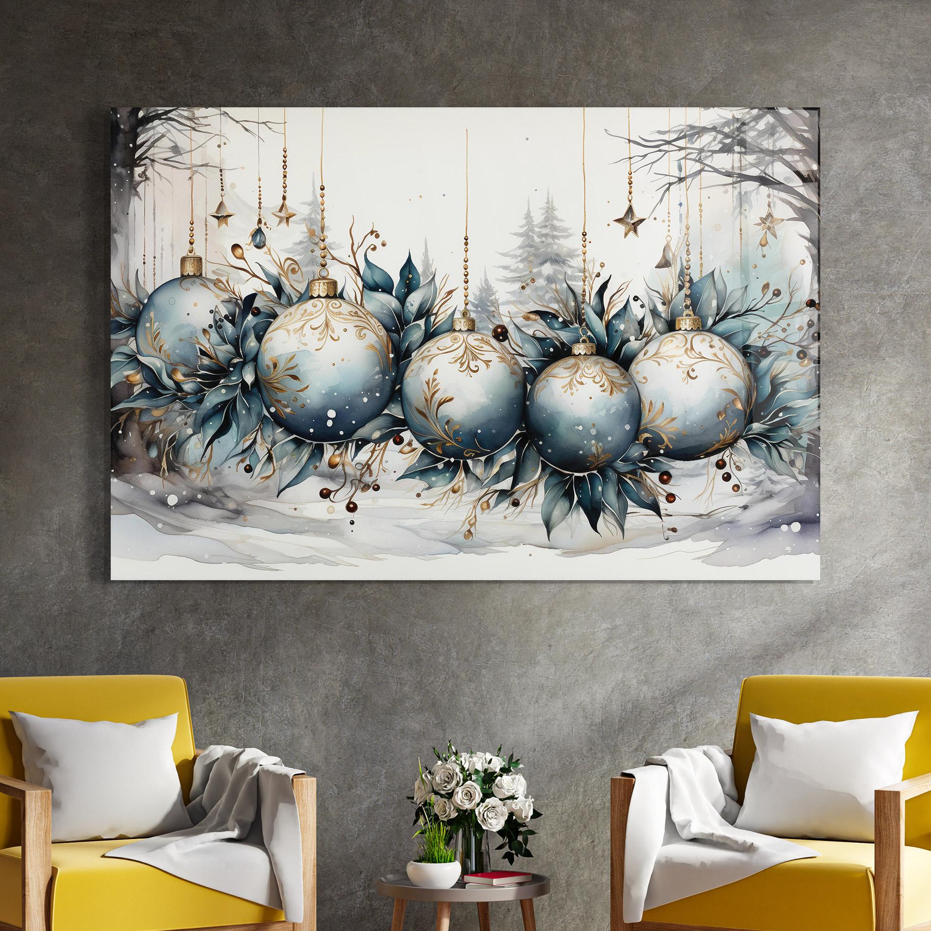 Glasbild Christmas Paper mockup 4