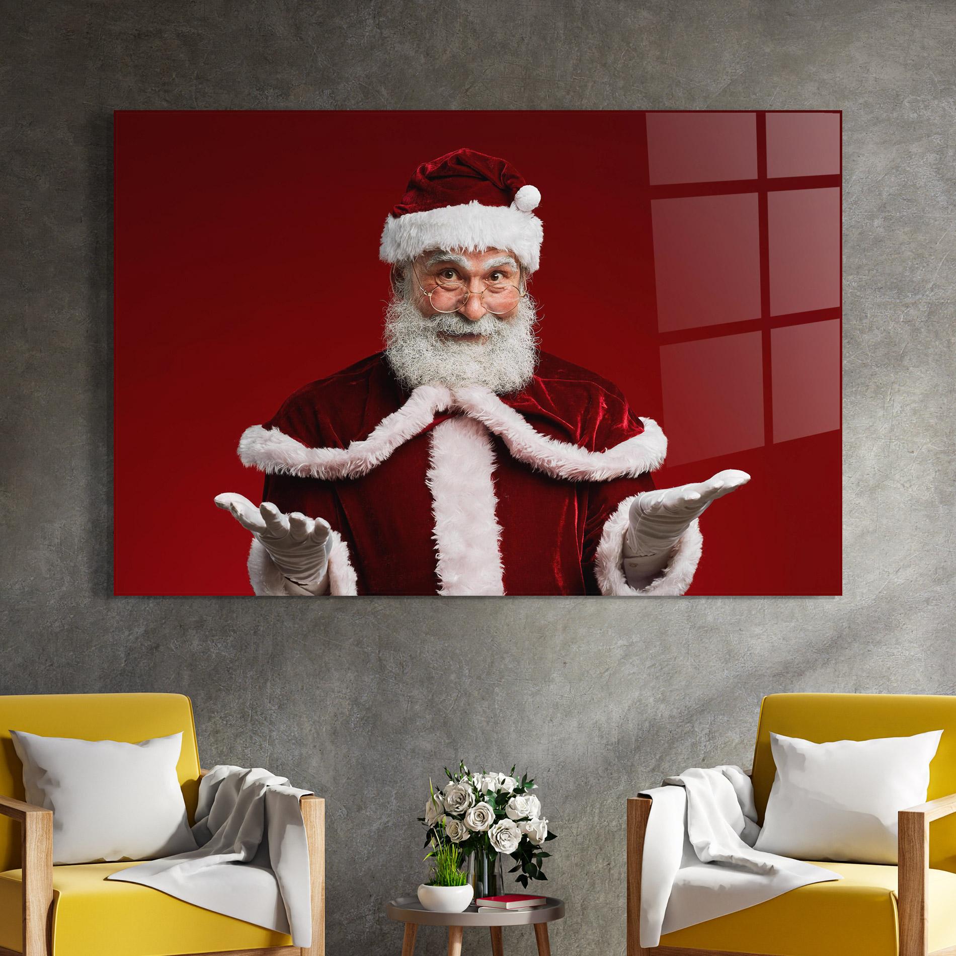 Glasbild Santa Welcoming You mockup 4