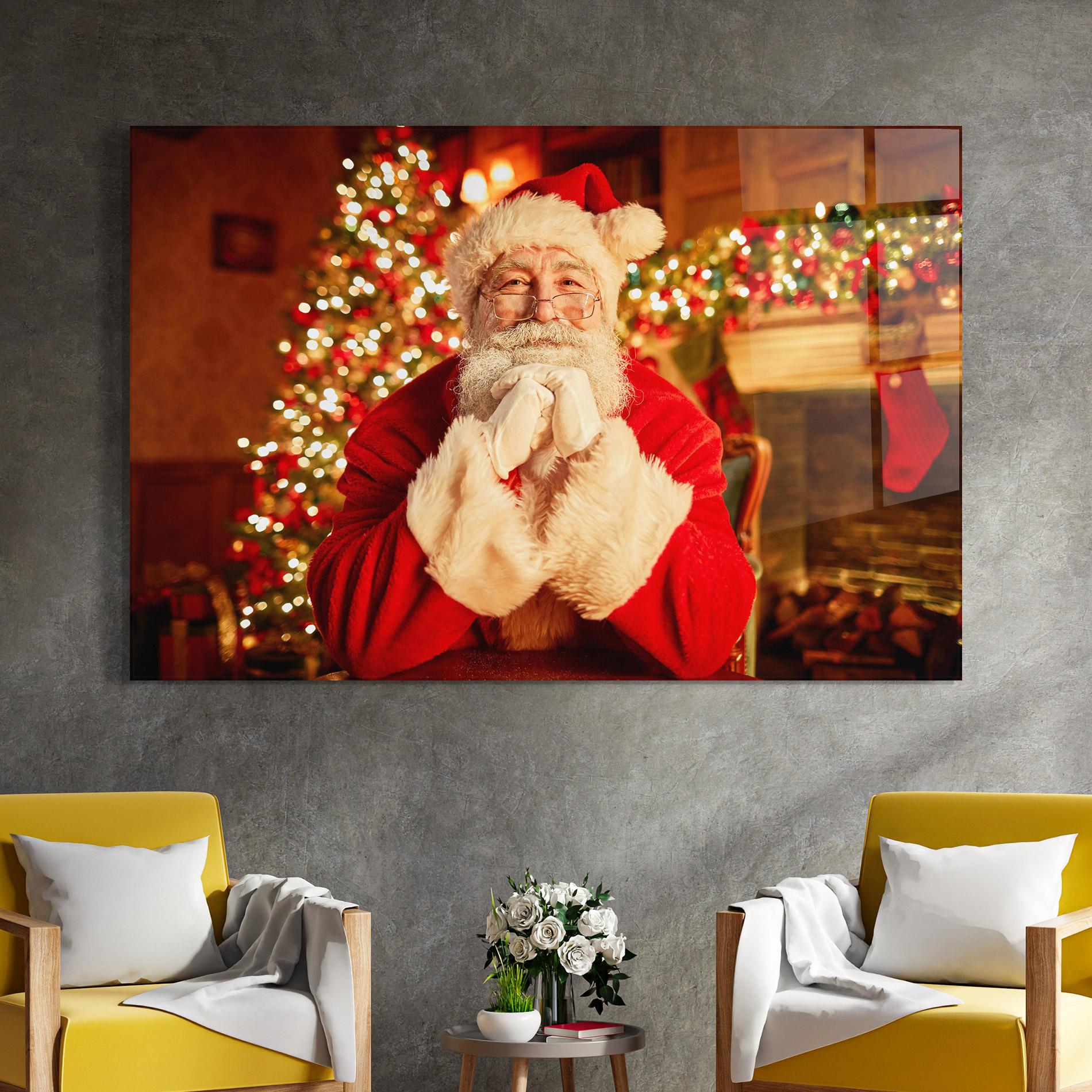 Glasbild Traditional Santa mockup 4