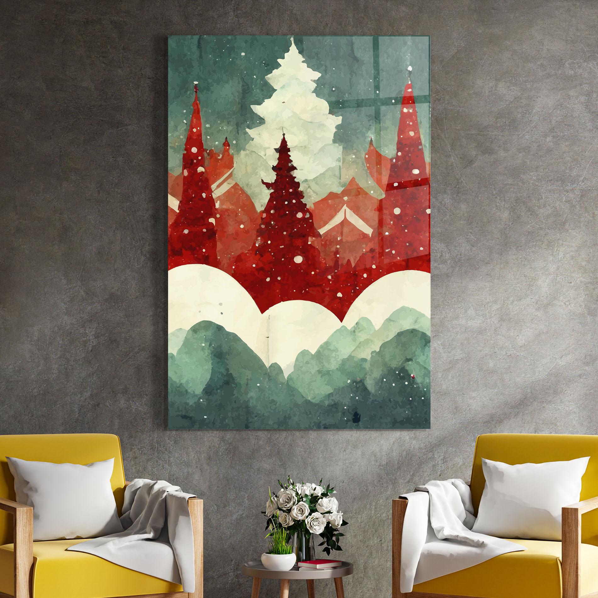 Glasbild Christmas Landscape mockup 4