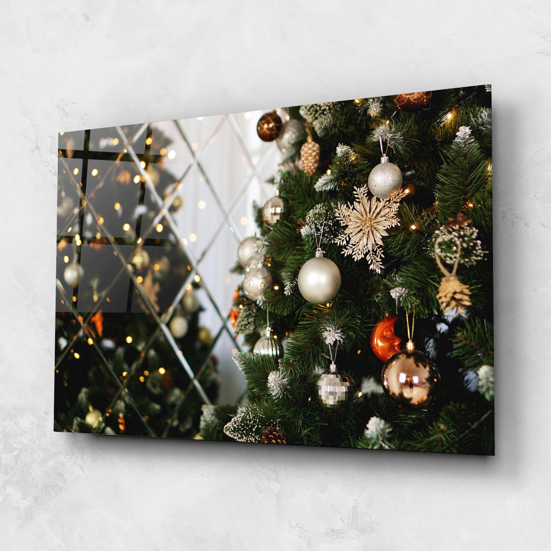 Glasbild Christmas Decor Tree mockup 1