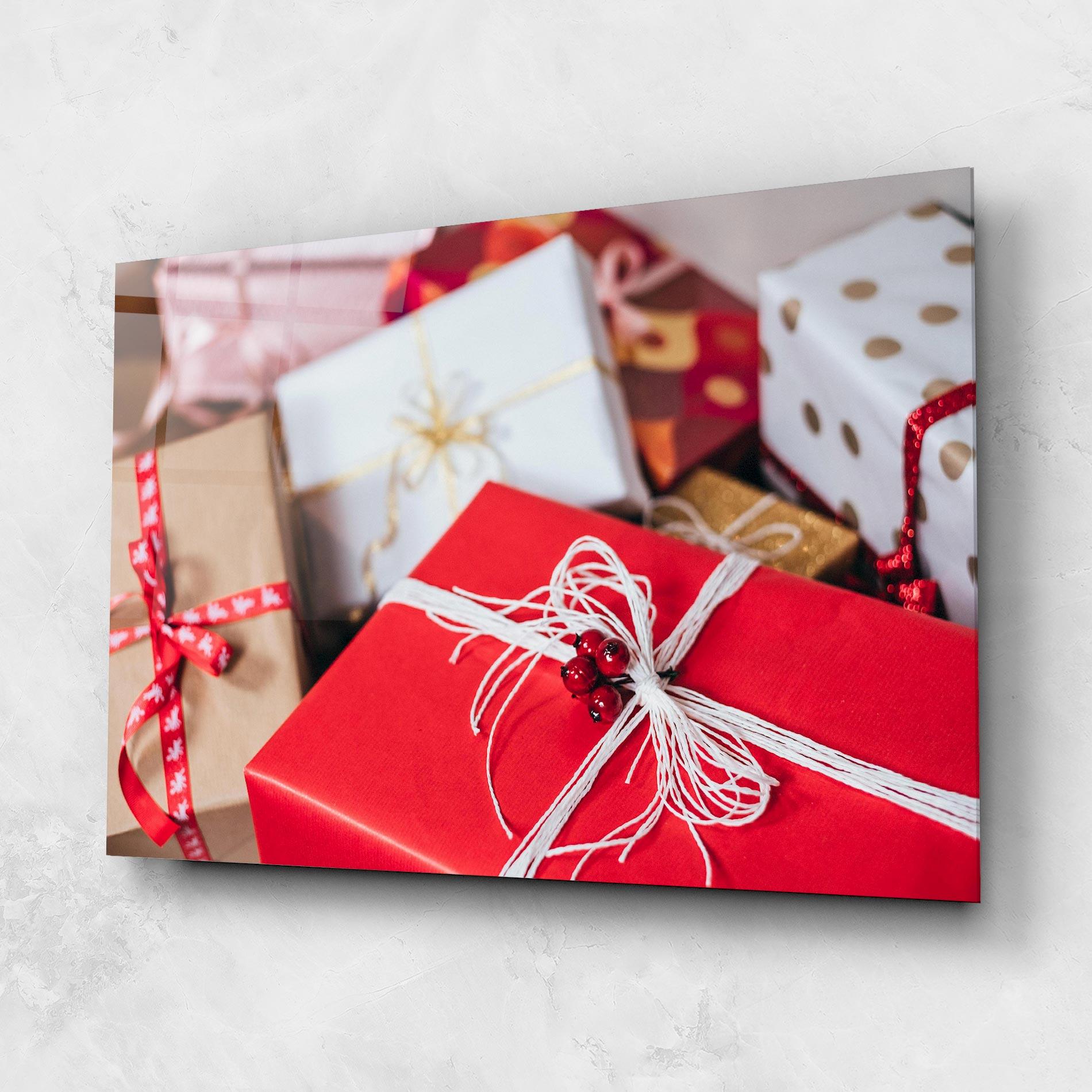 Glasbild Christmas Gifts mockup 1