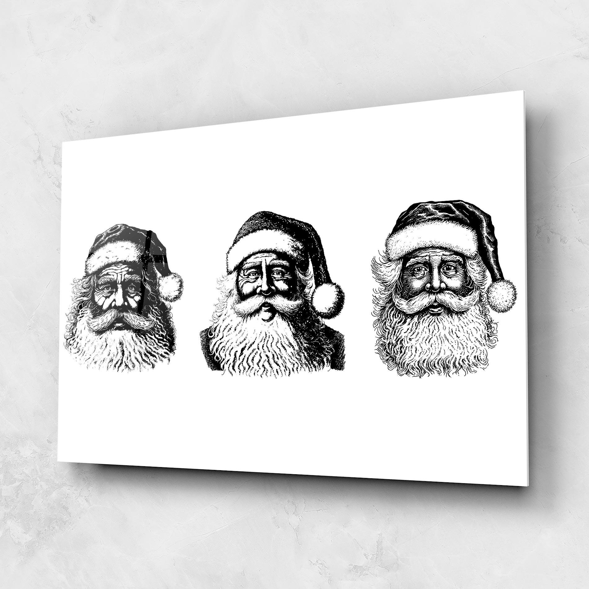 Glasbild Santa Draw mockup 1