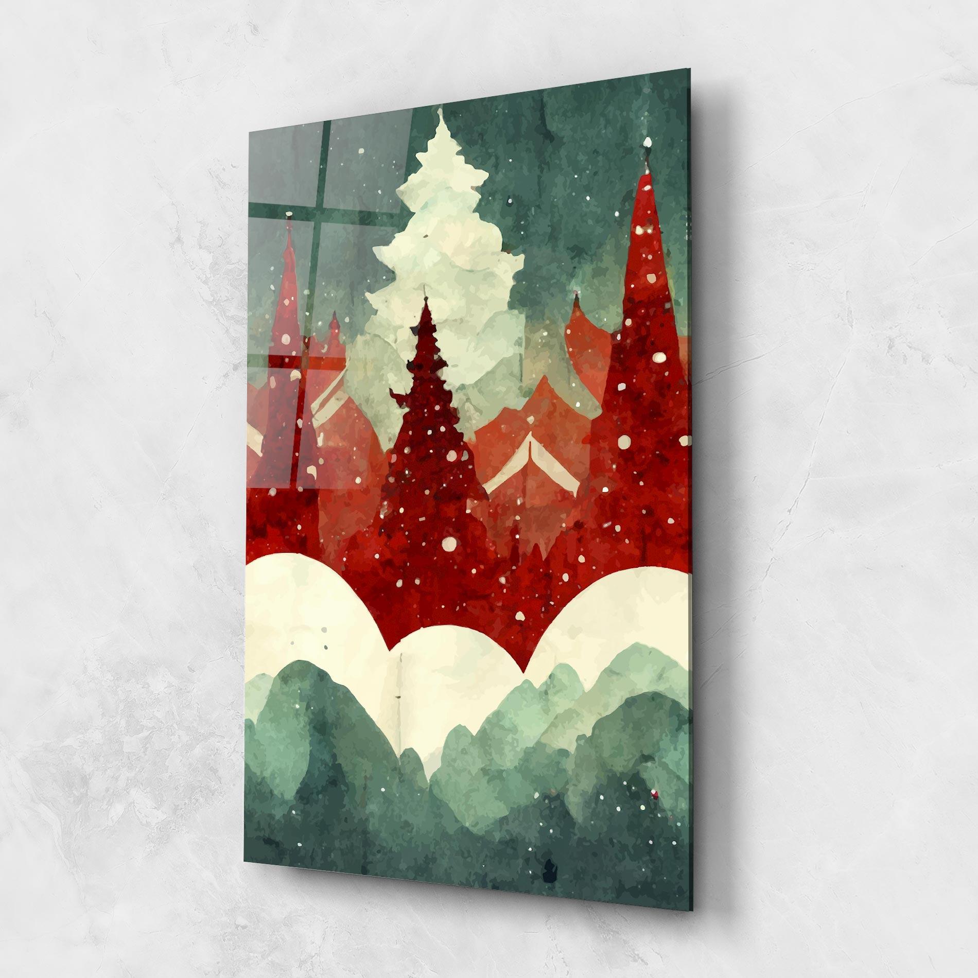 Glasbild Christmas Landscape mockup 1