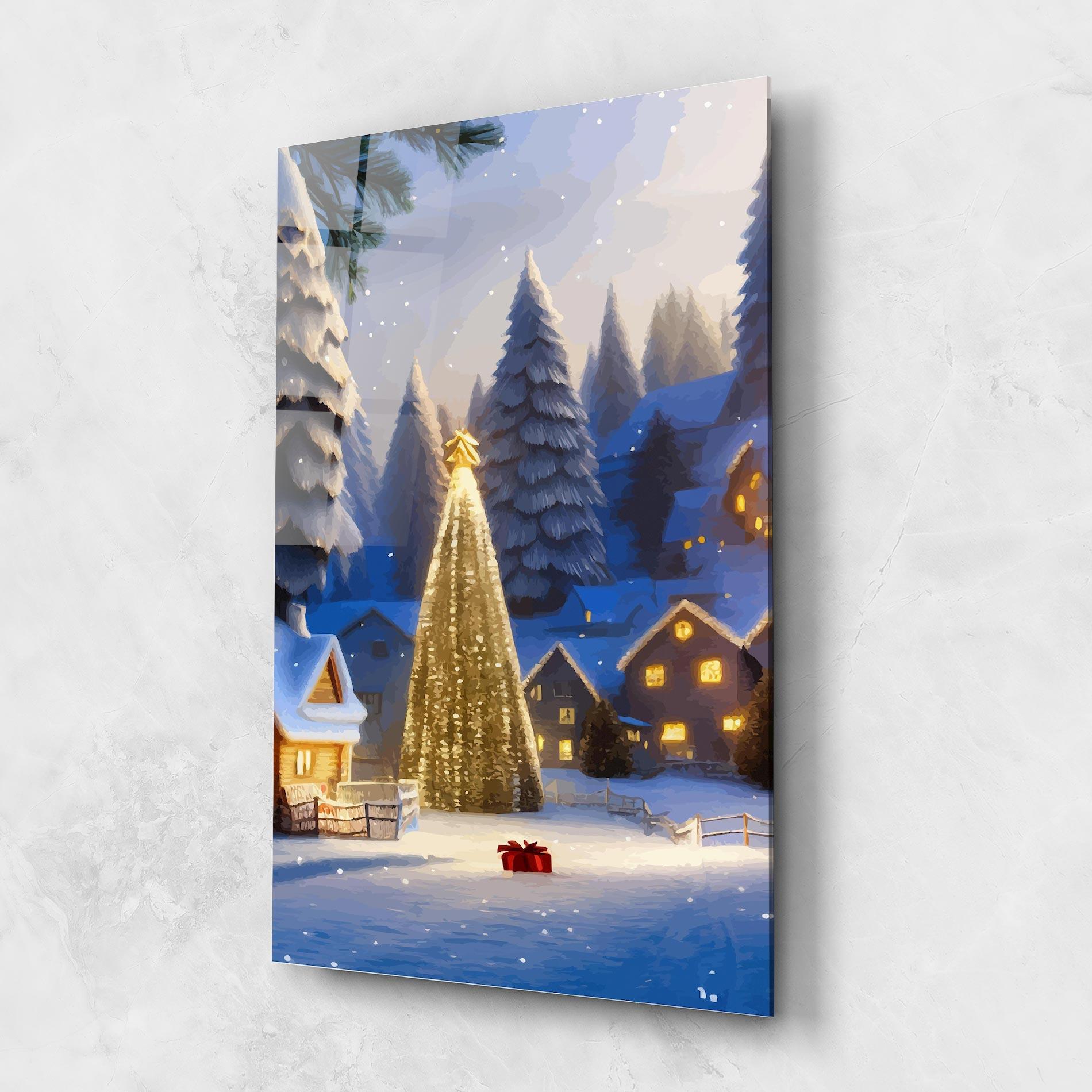 Glasbild Fairy Tale Christmas House mockup 1