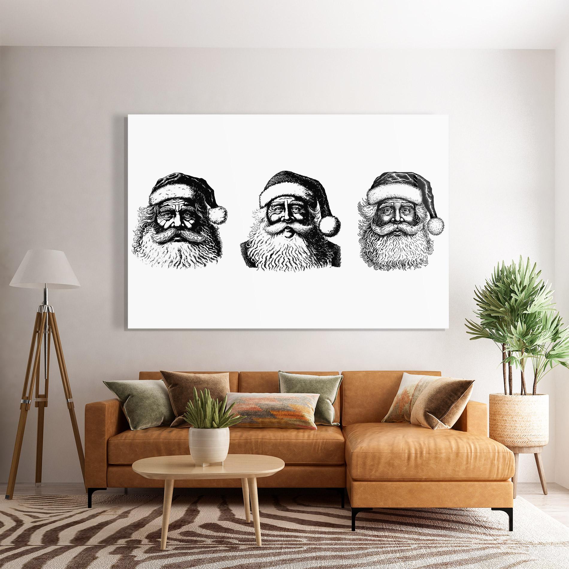 Glasbild Santa Draw mockup 7
