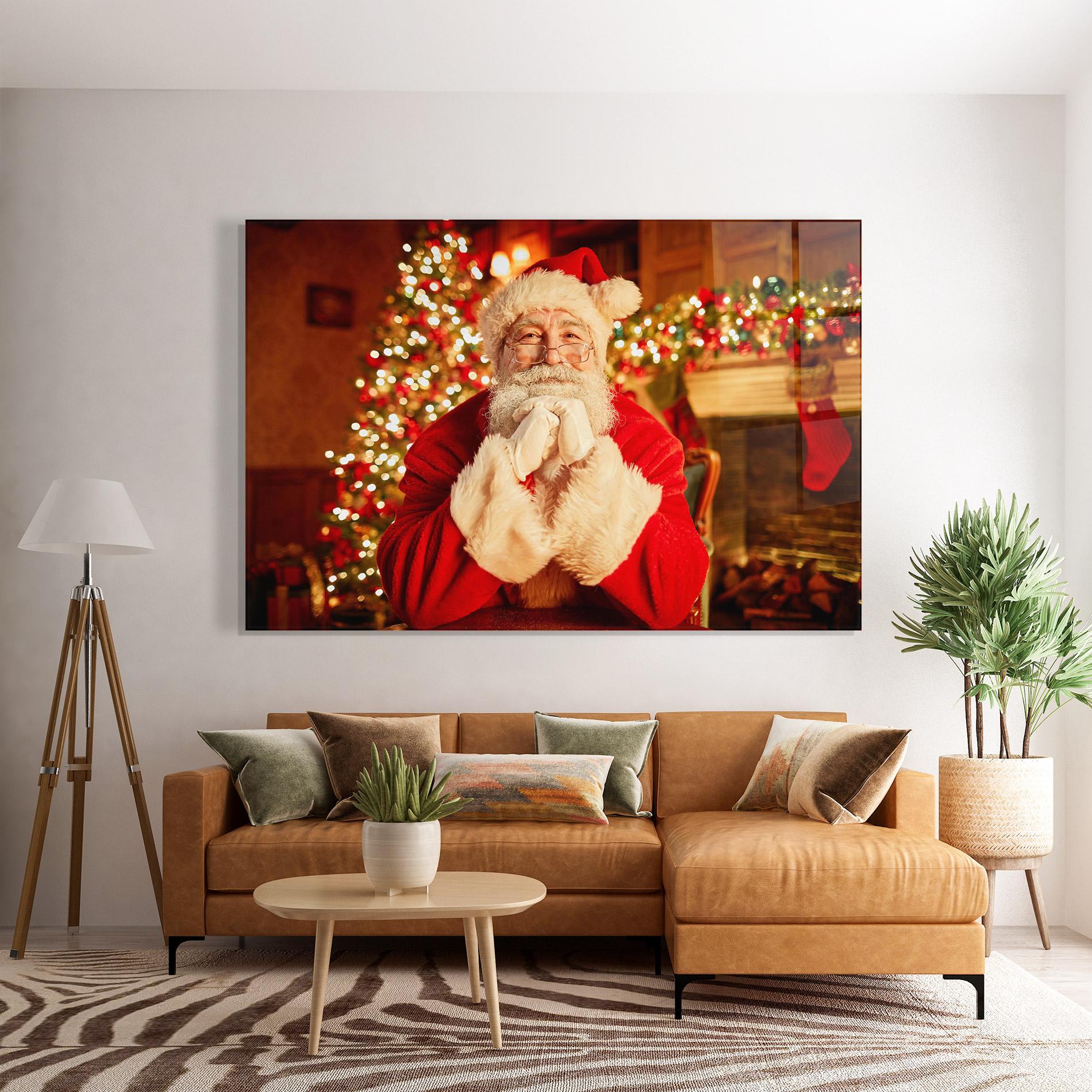 Glasbild Traditional Santa mockup 7