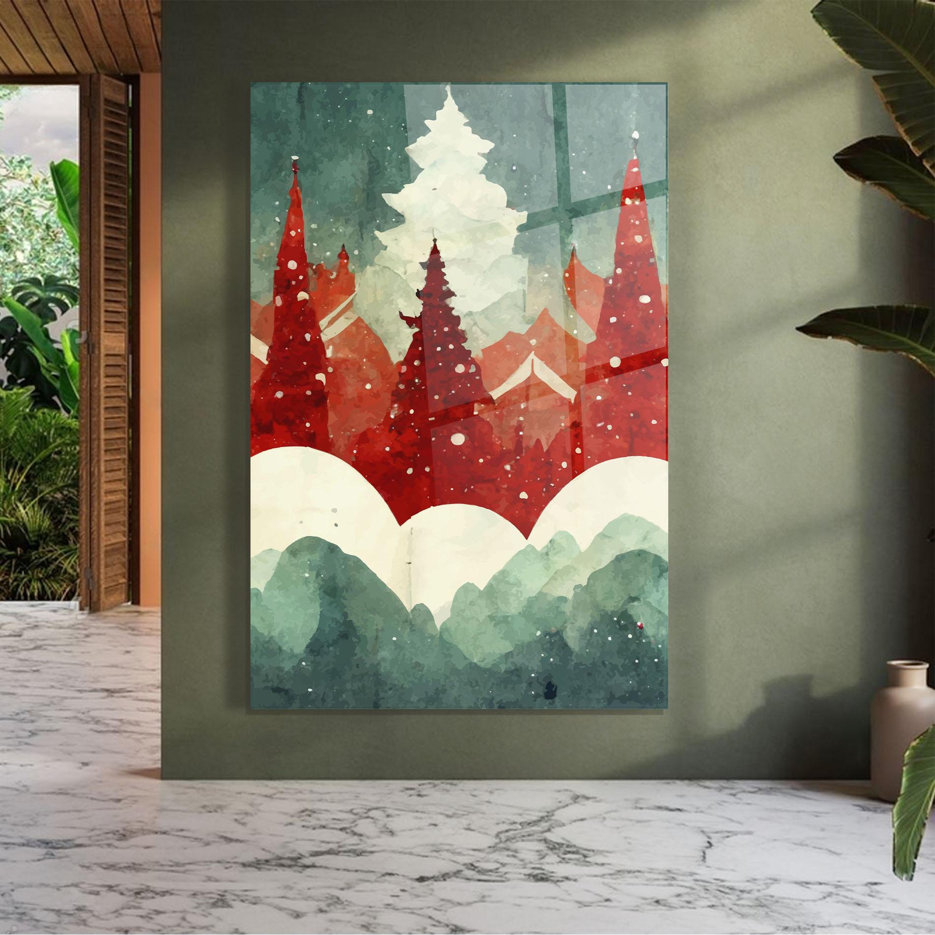 Glasbild Christmas Landscape mockup 7