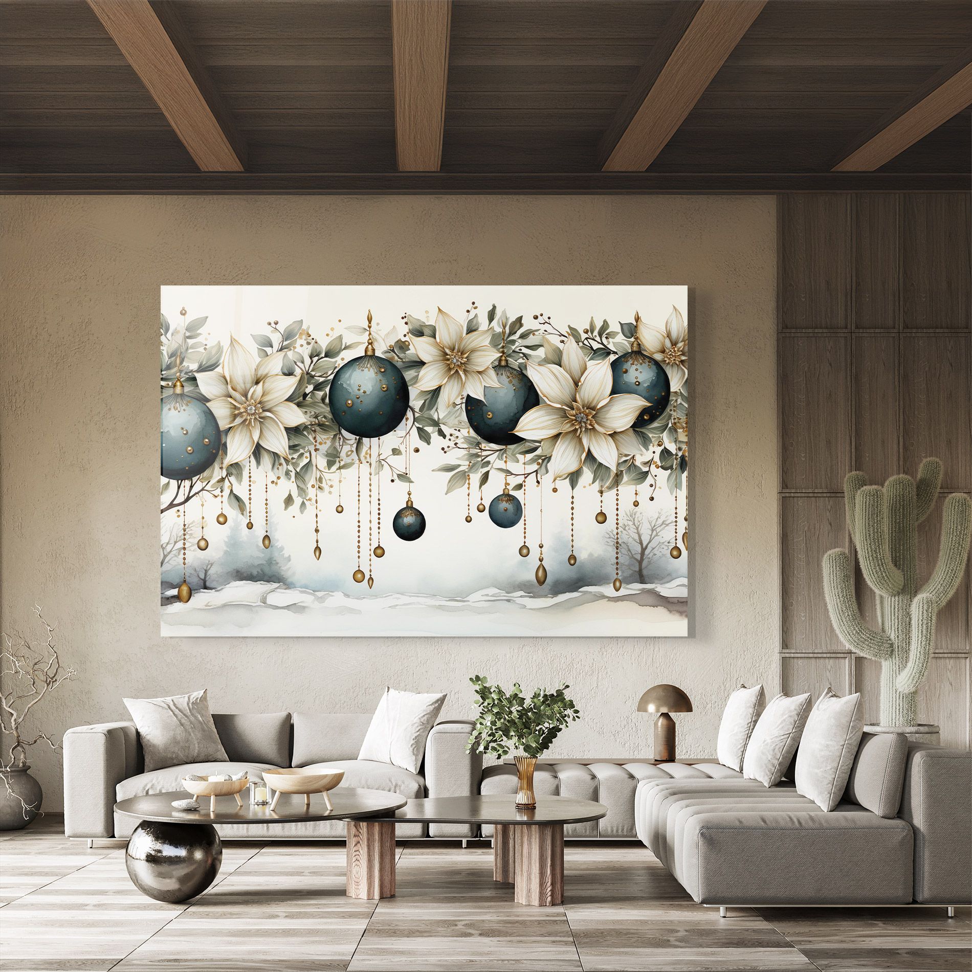 Christmas Flowers Art mockup 8