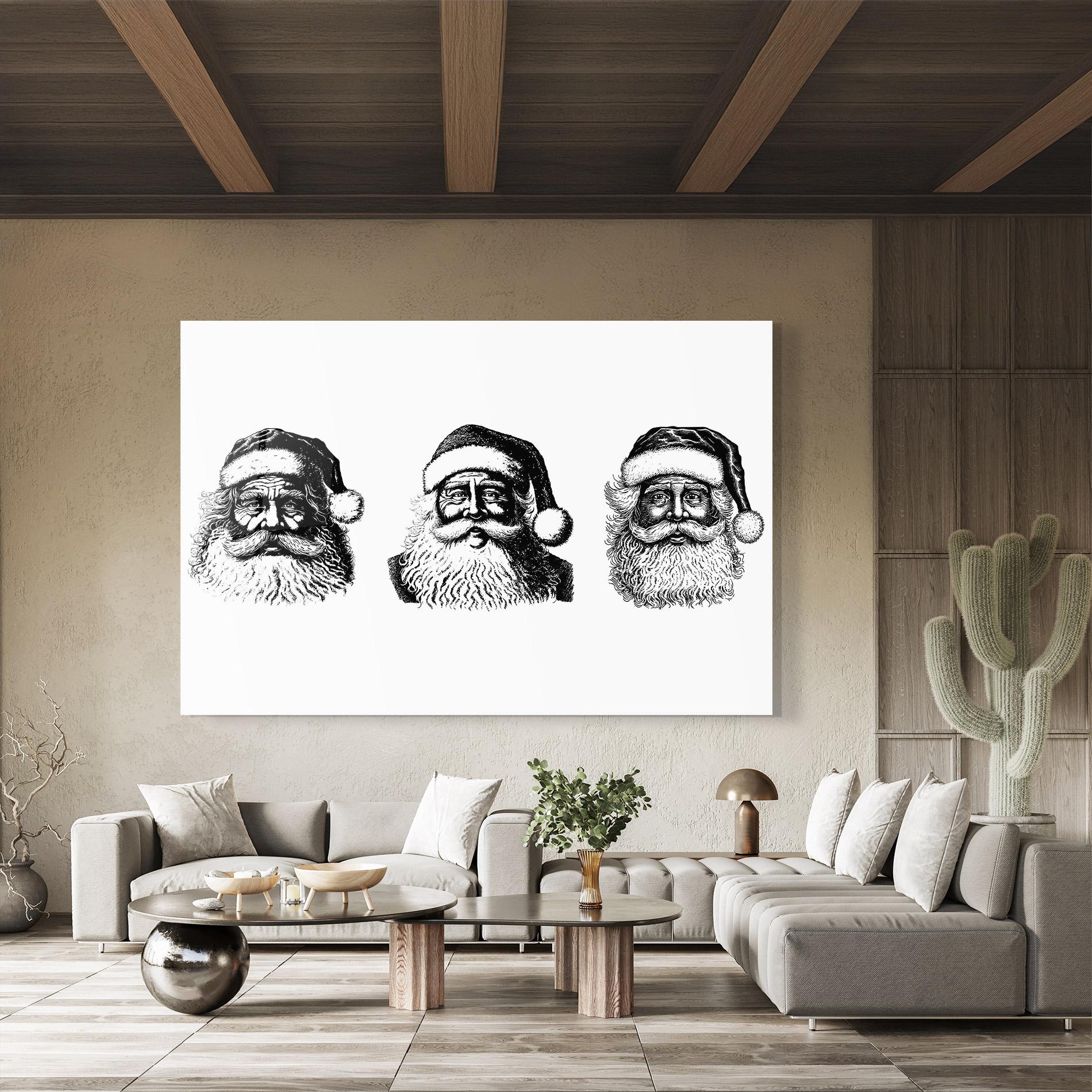 Glasbild Santa Draw mockup 8