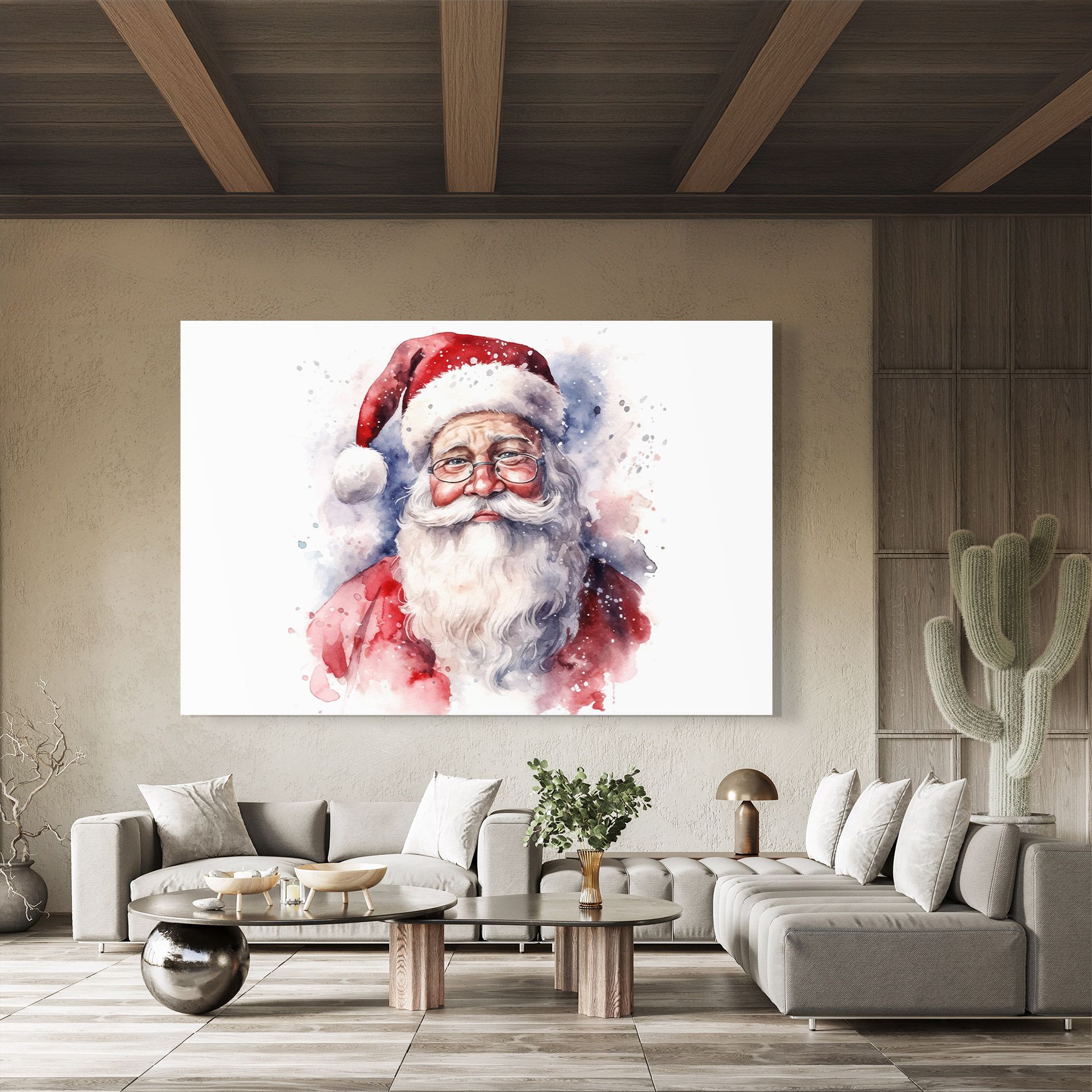 Santa Watercolor mockup 8