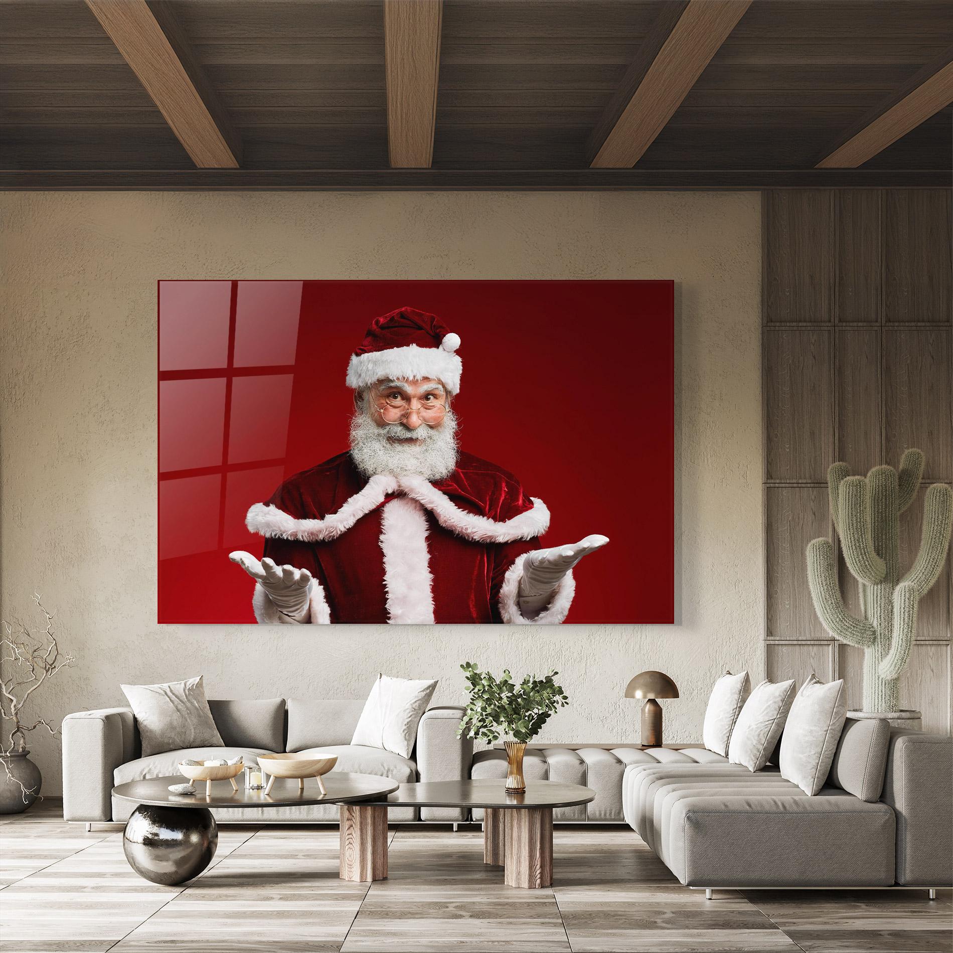 Glasbild Santa Welcoming You mockup 8