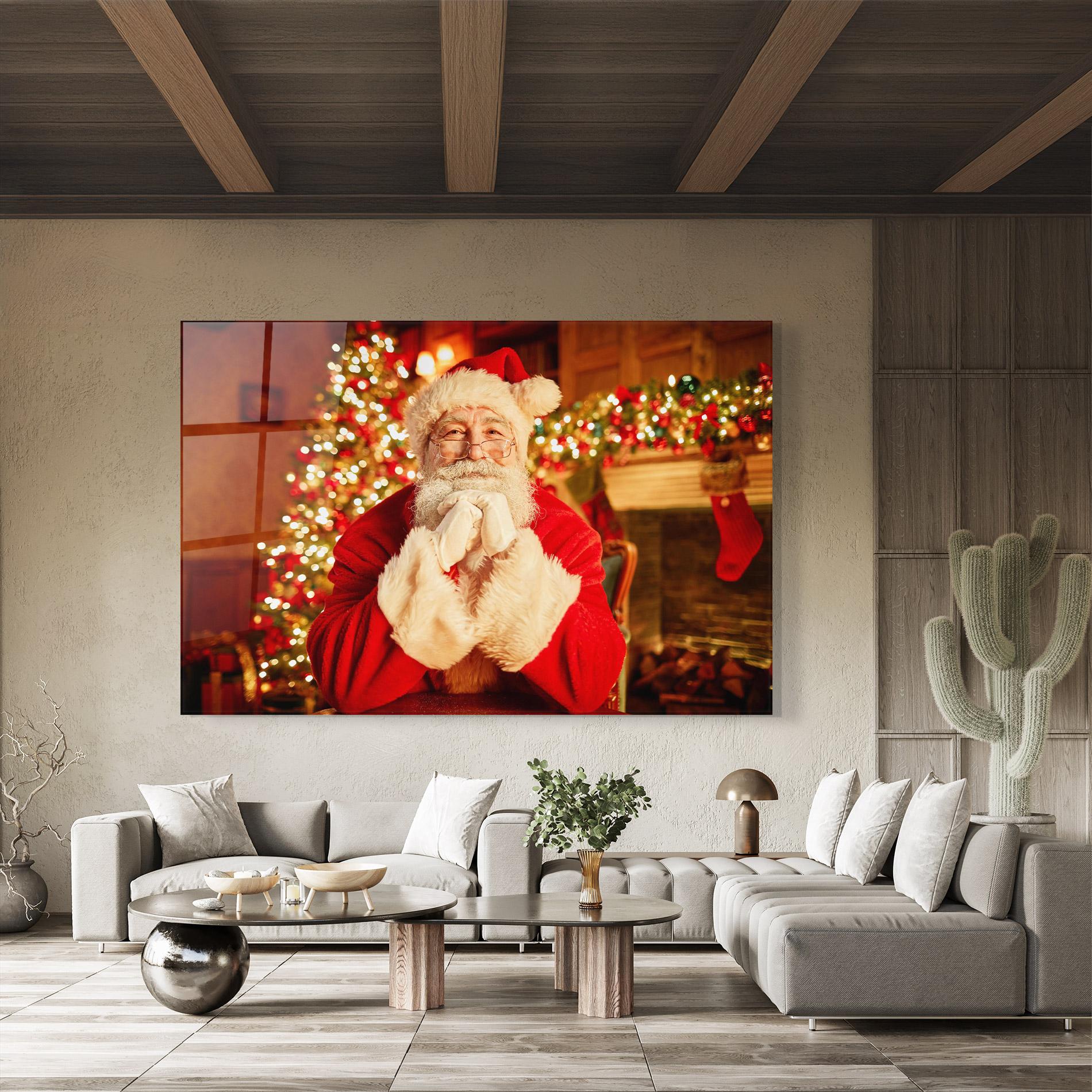Glasbild Traditional Santa mockup 8