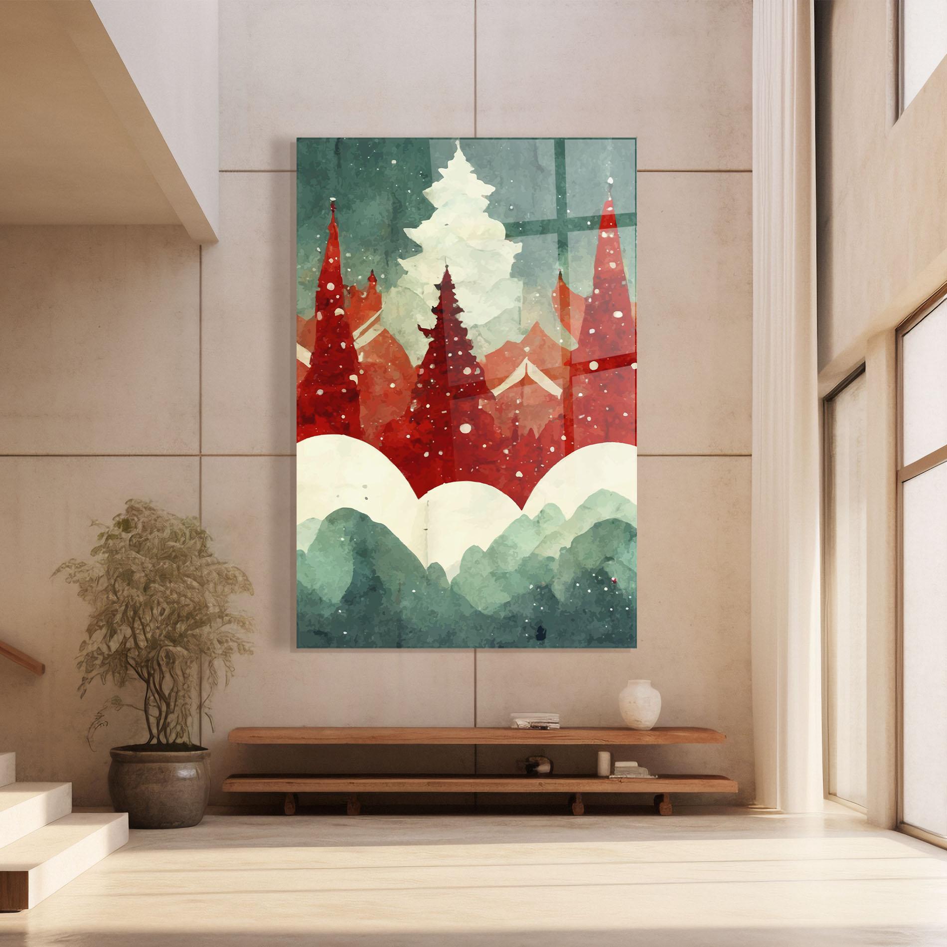 Glasbild Christmas Landscape mockup 8