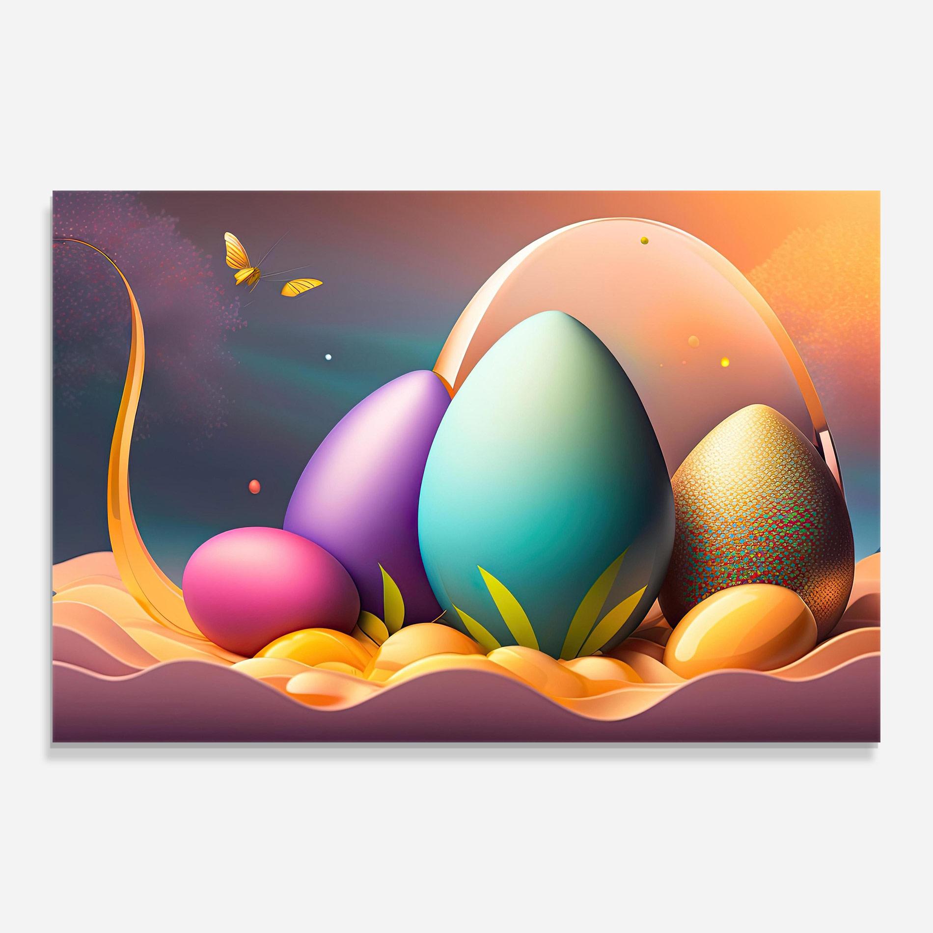 Glasbild Big Blue Easter Egg mockup 0