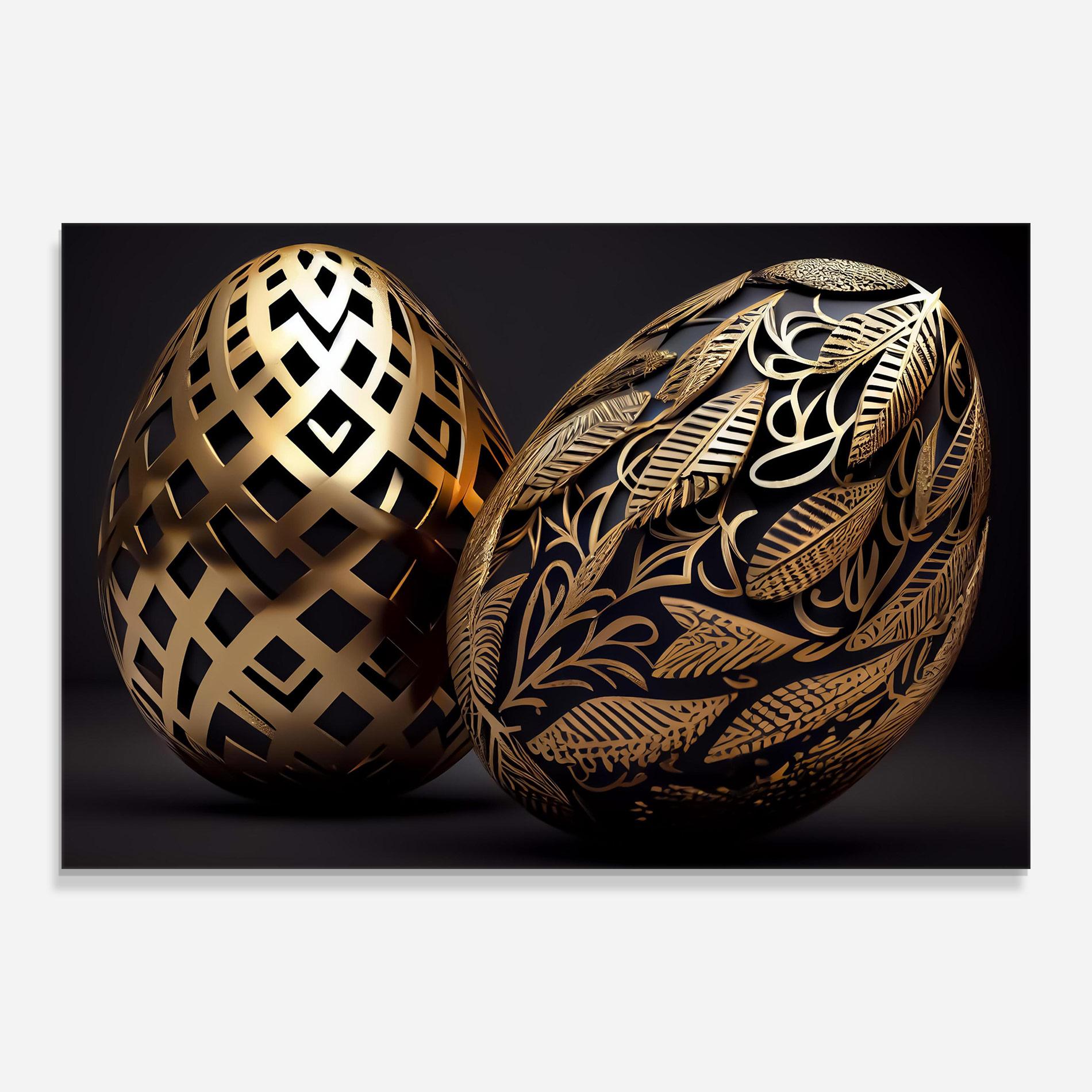 Glasbild Black Golden Eggs mockup 0