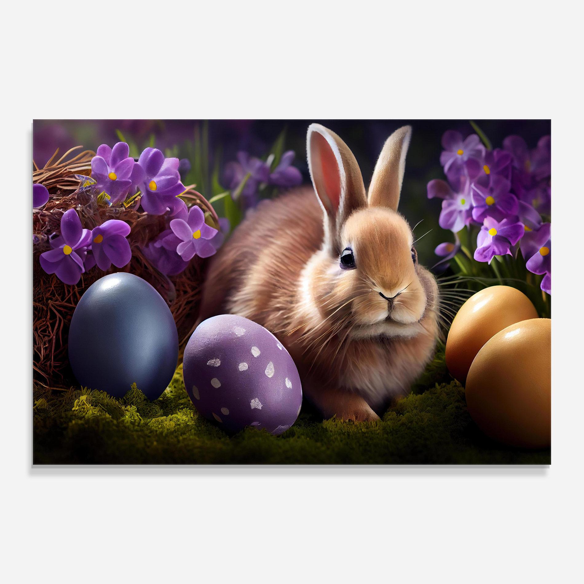 Glasbild Cute Easter Rabbit mockup 0