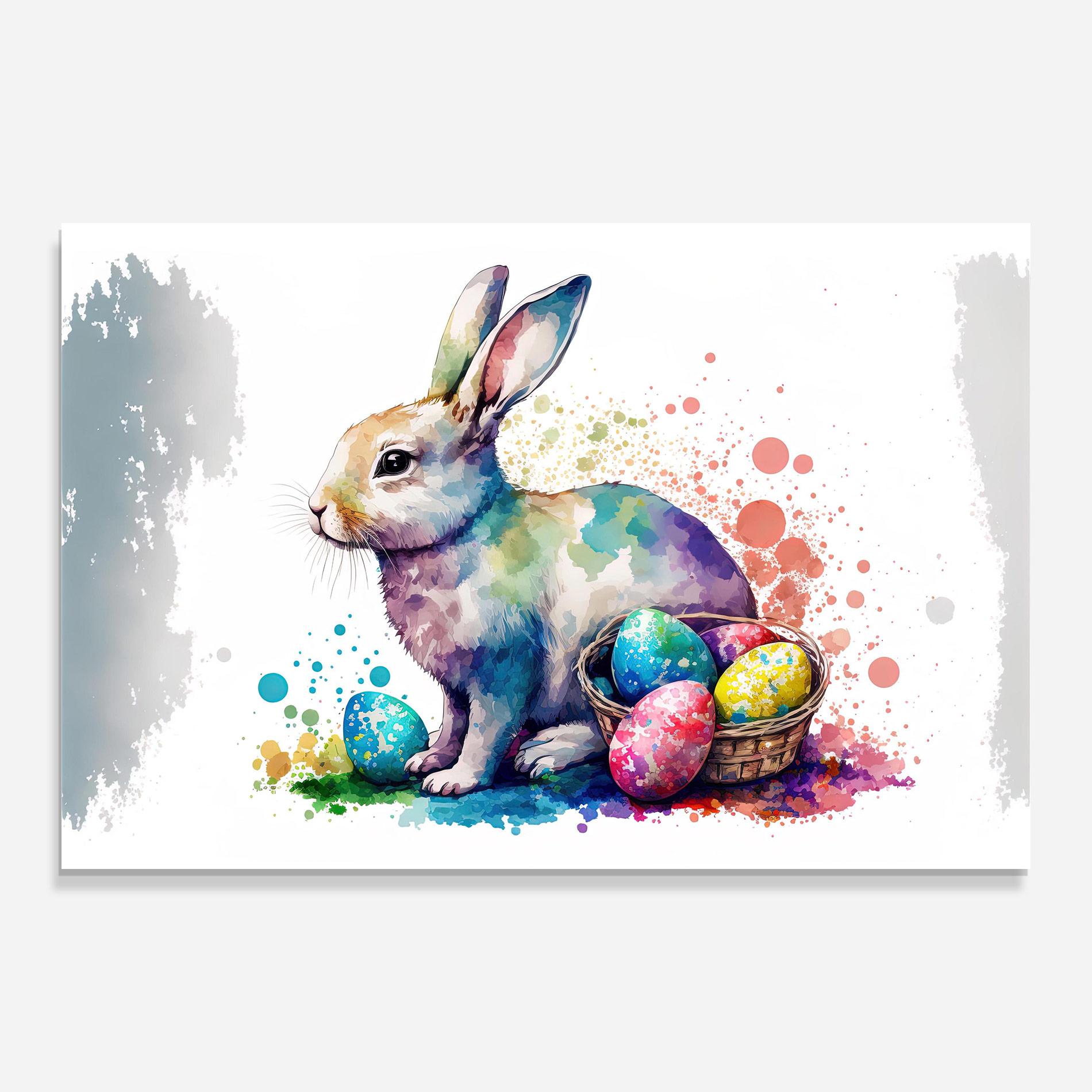 Glasbild Easter Bunny Watercolor mockup 0