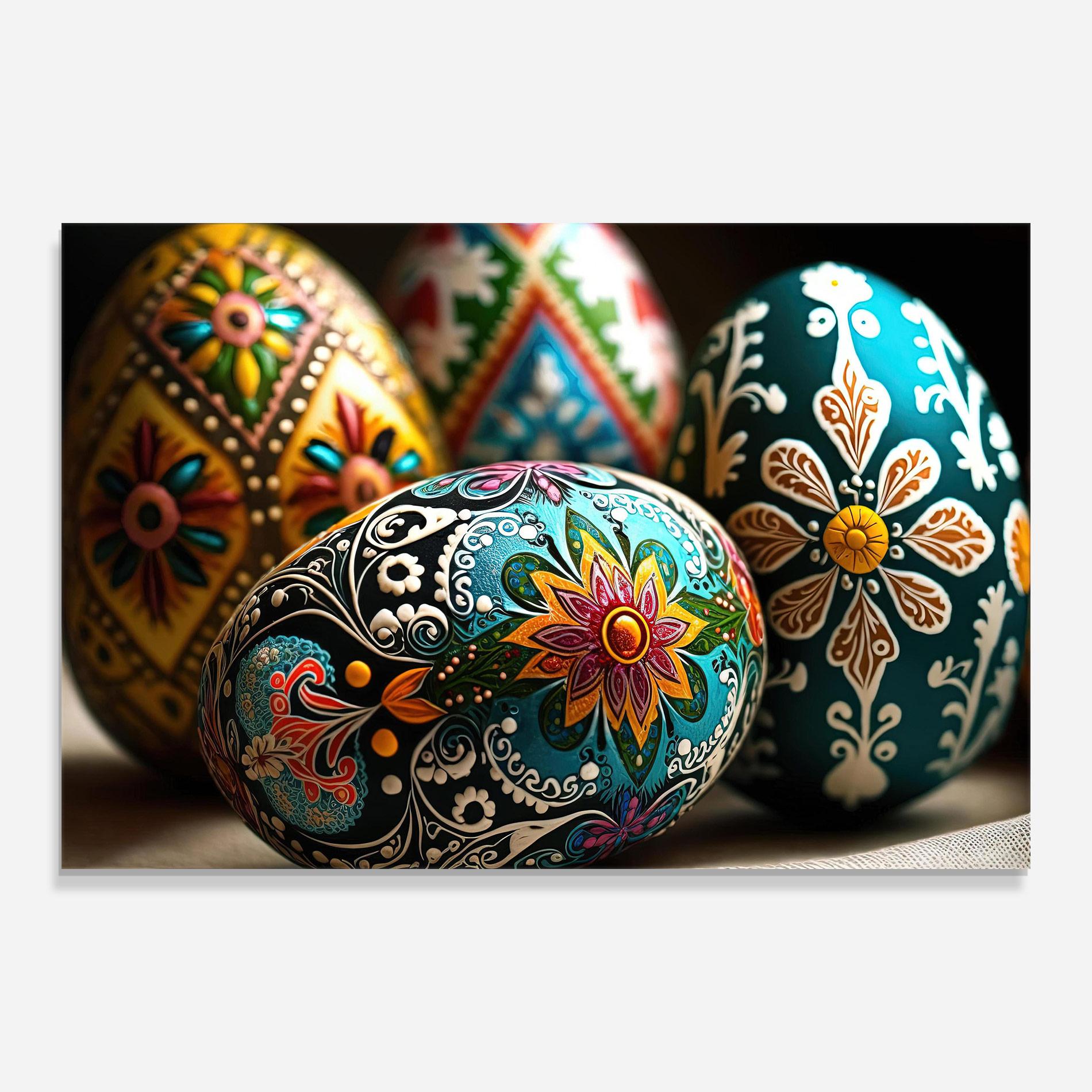Glasbild Easter Eggs Ornament mockup 0