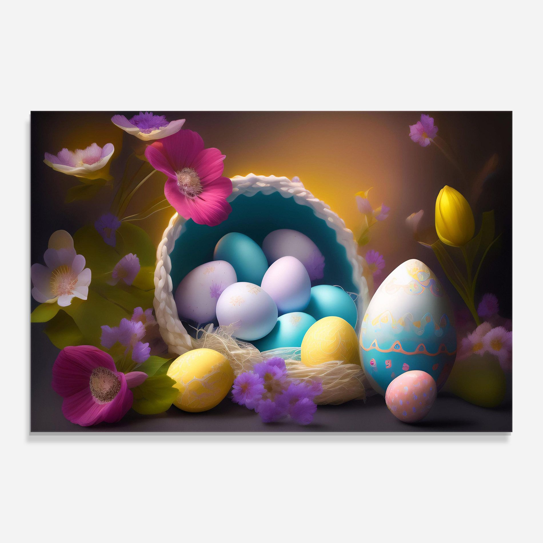 Eggs Basket With Flowers mockup 0