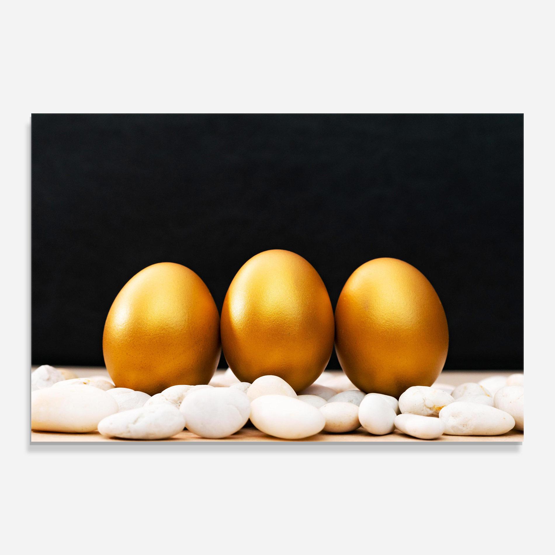 Glasbild Golden Easter Egg mockup 0