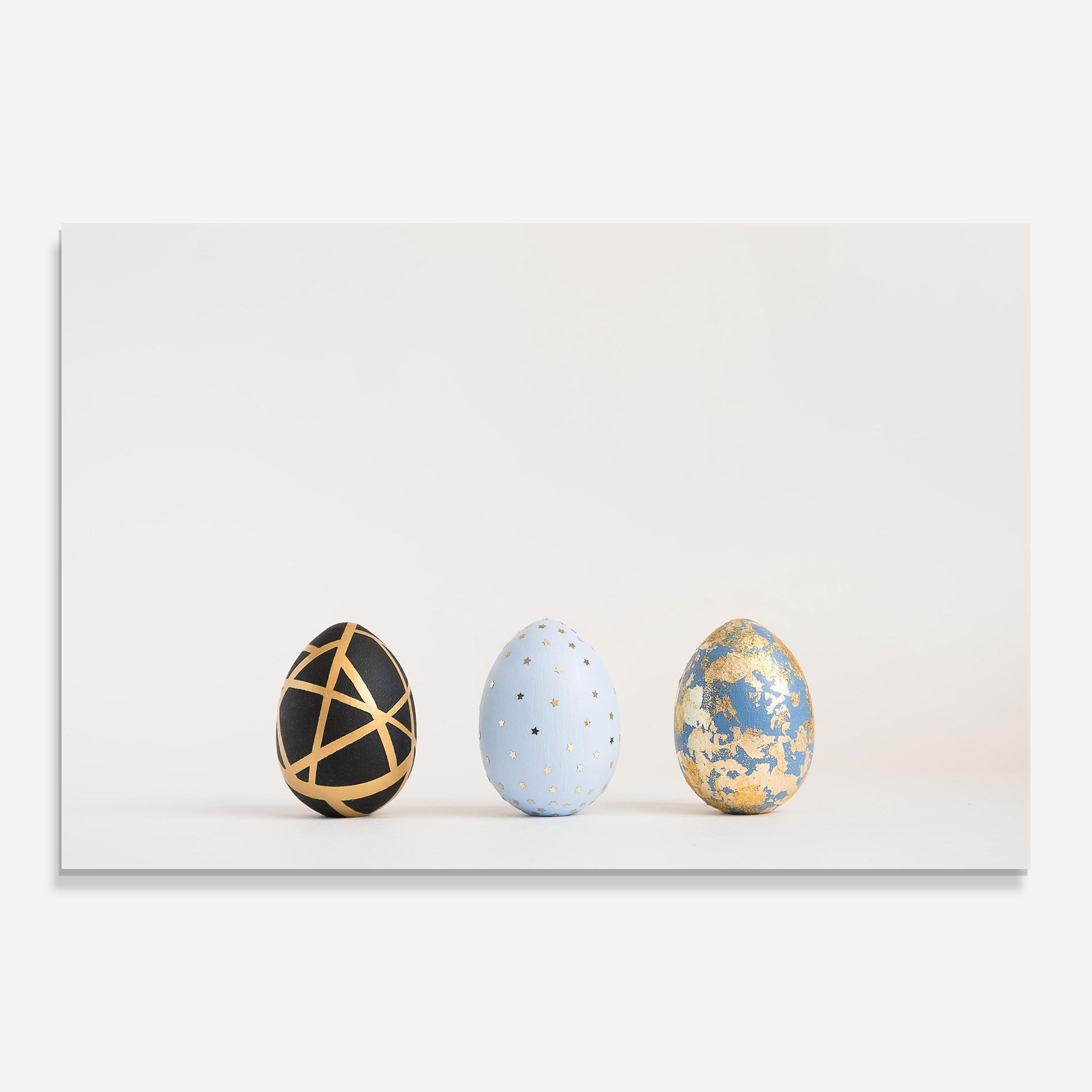 Three Easter Golden Eggs mockup 0