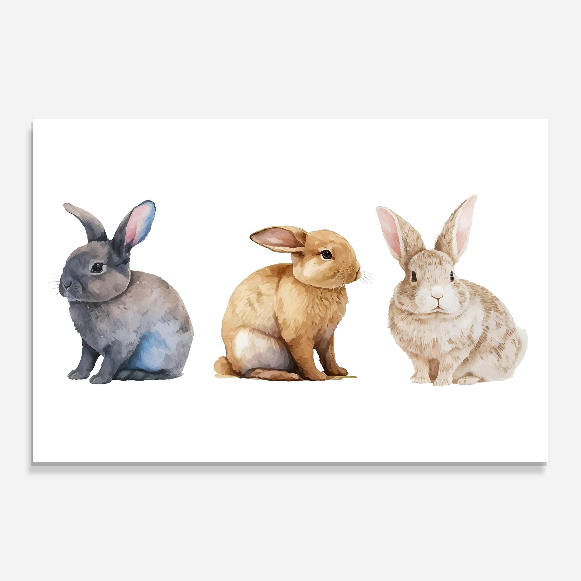 Glasbild Tree Easter Bunnies mockup 0