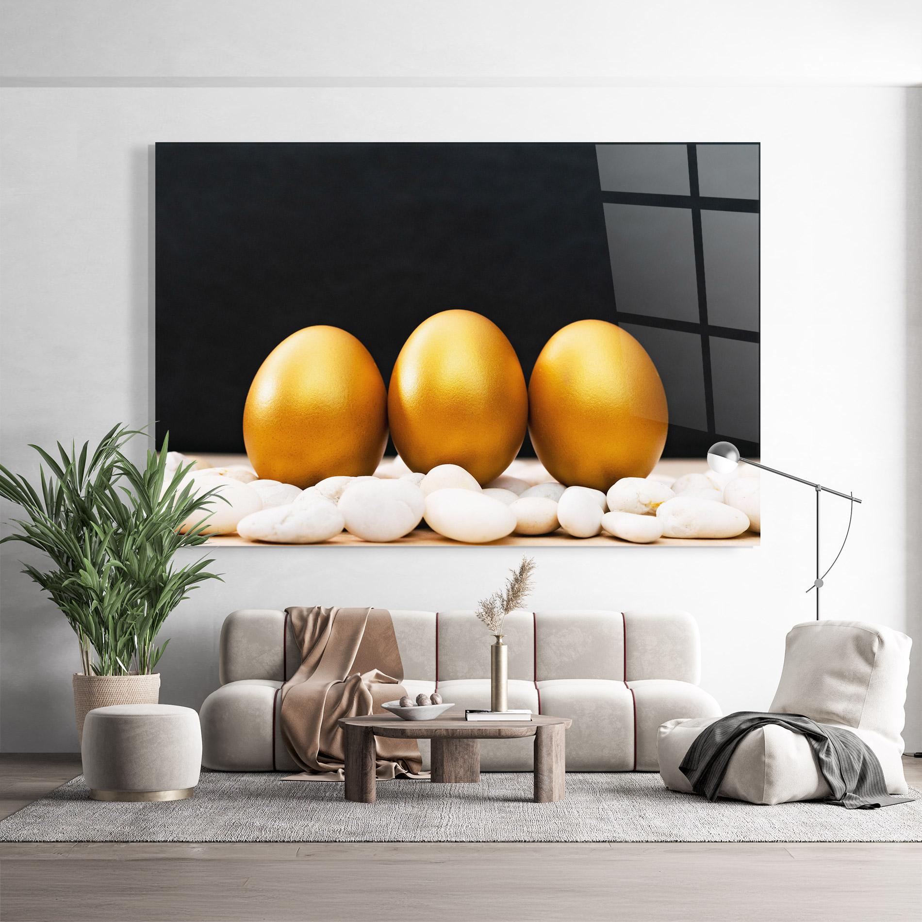 Glasbild Golden Easter Egg mockup 9