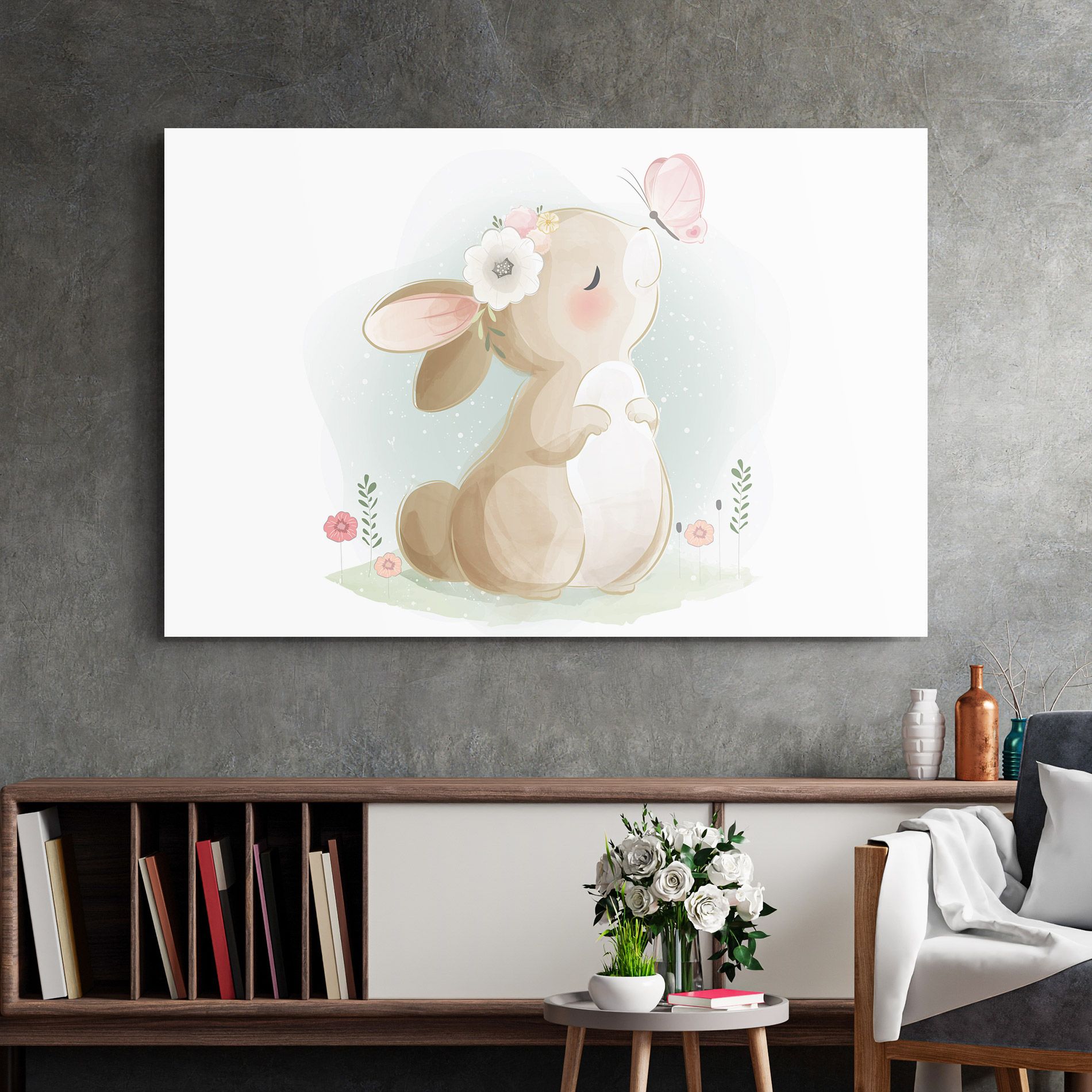 Butterfly On Bunny Nose mockup 2