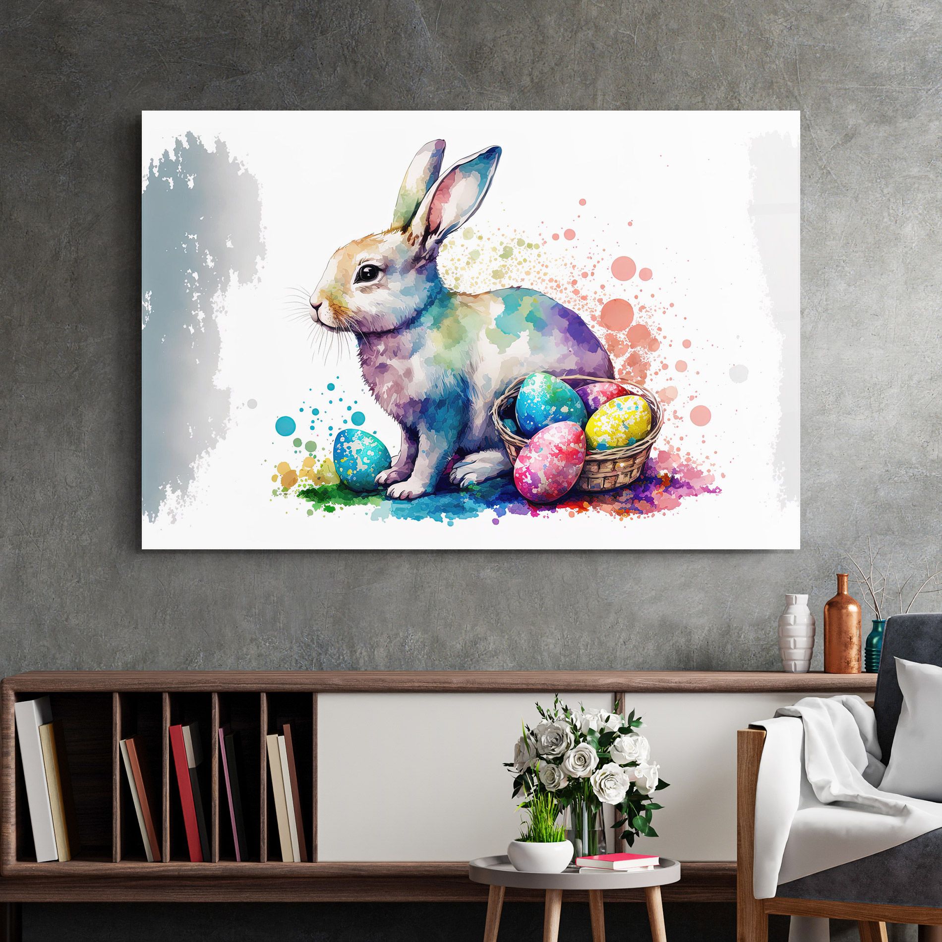 Easter Bunny Watercolor mockup 2