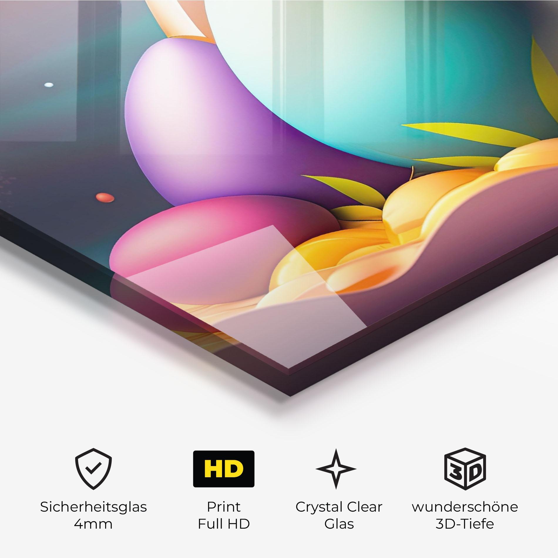 Glasbild Big Blue Easter Egg mockup 3