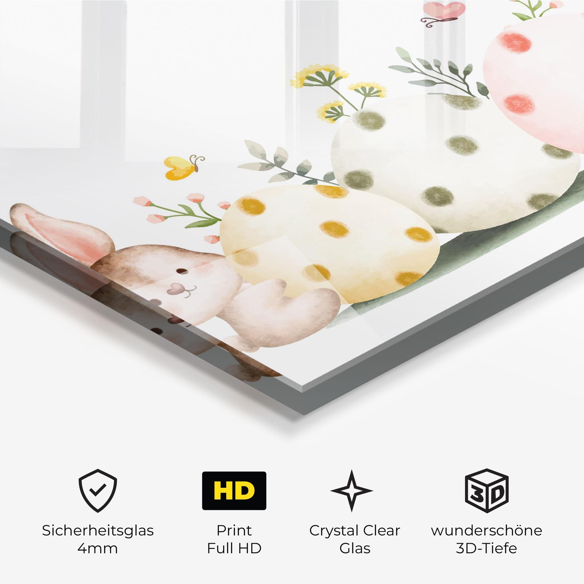 Glasbild Butterfly Rabbit mockup 3